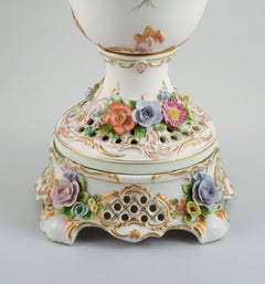 Dresden, Germany, Colossal Lidded Porcelain Vase on Stand