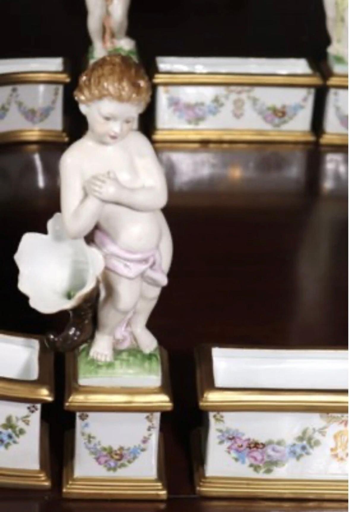 “19th C. Large Figural Dresden \ Meissen Porcelain Surtout De Table” For Sale 8