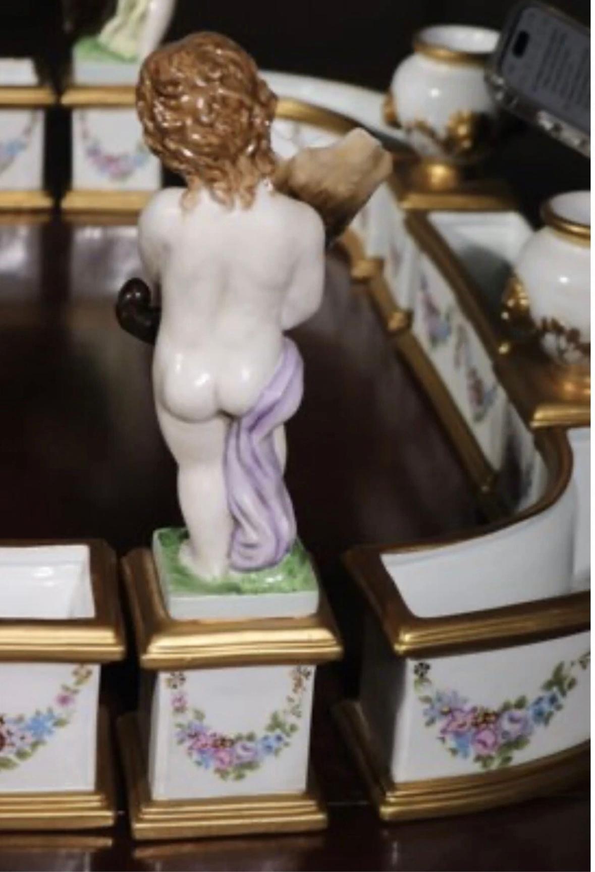 “19th C. Large Figural Dresden \ Meissen Porcelain Surtout De Table” For Sale 5