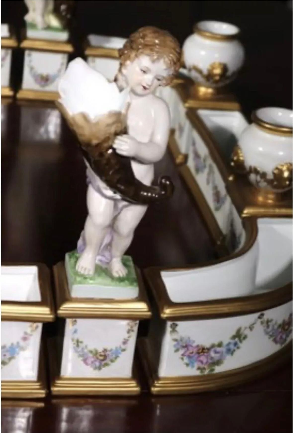 “19th C. Large Figural Dresden \ Meissen Porcelain Surtout De Table” For Sale 7