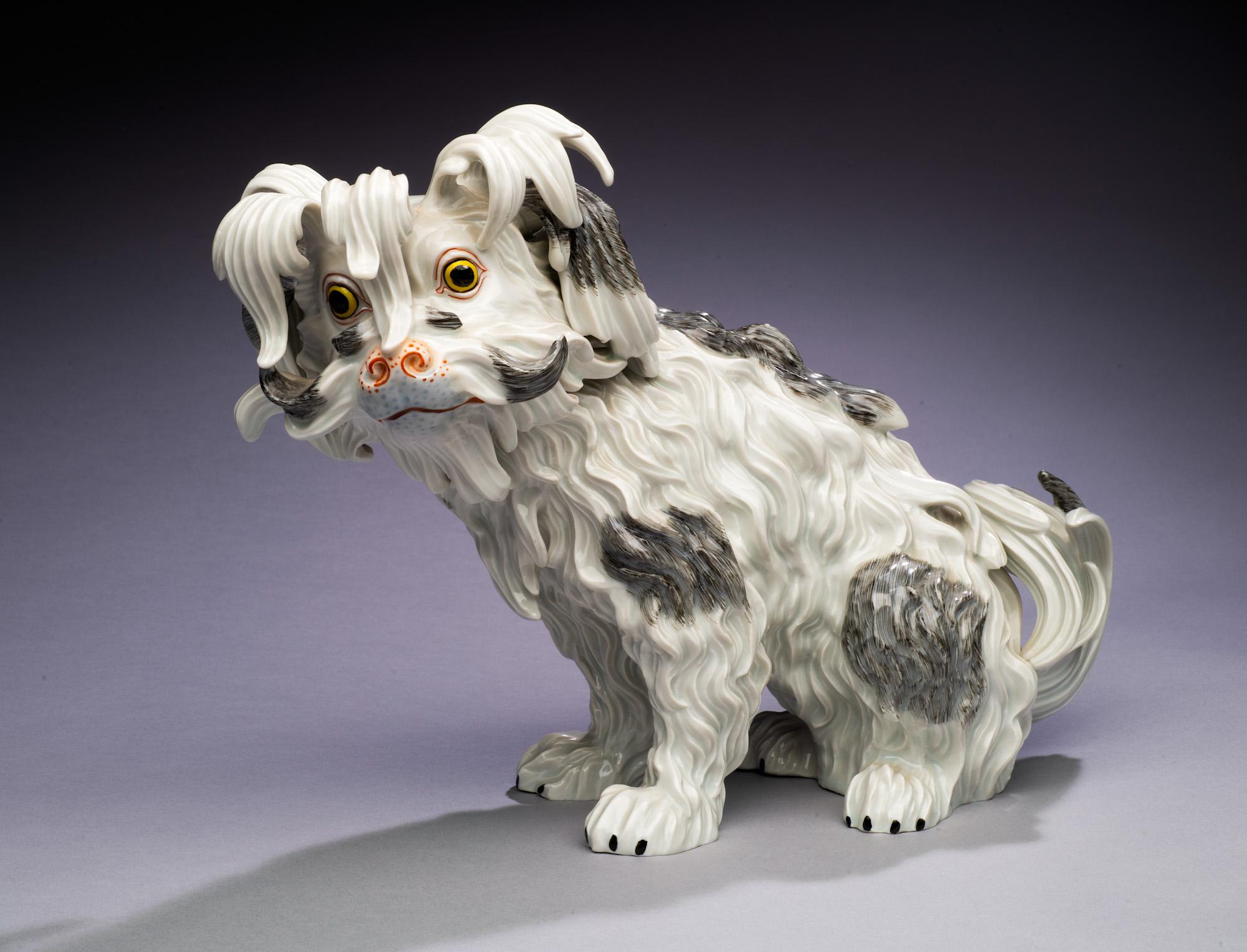 Antiker Bologneser Hund- Dresden Porcelain- nach Meissen Johann Gottlieb Kirchner im Angebot 1