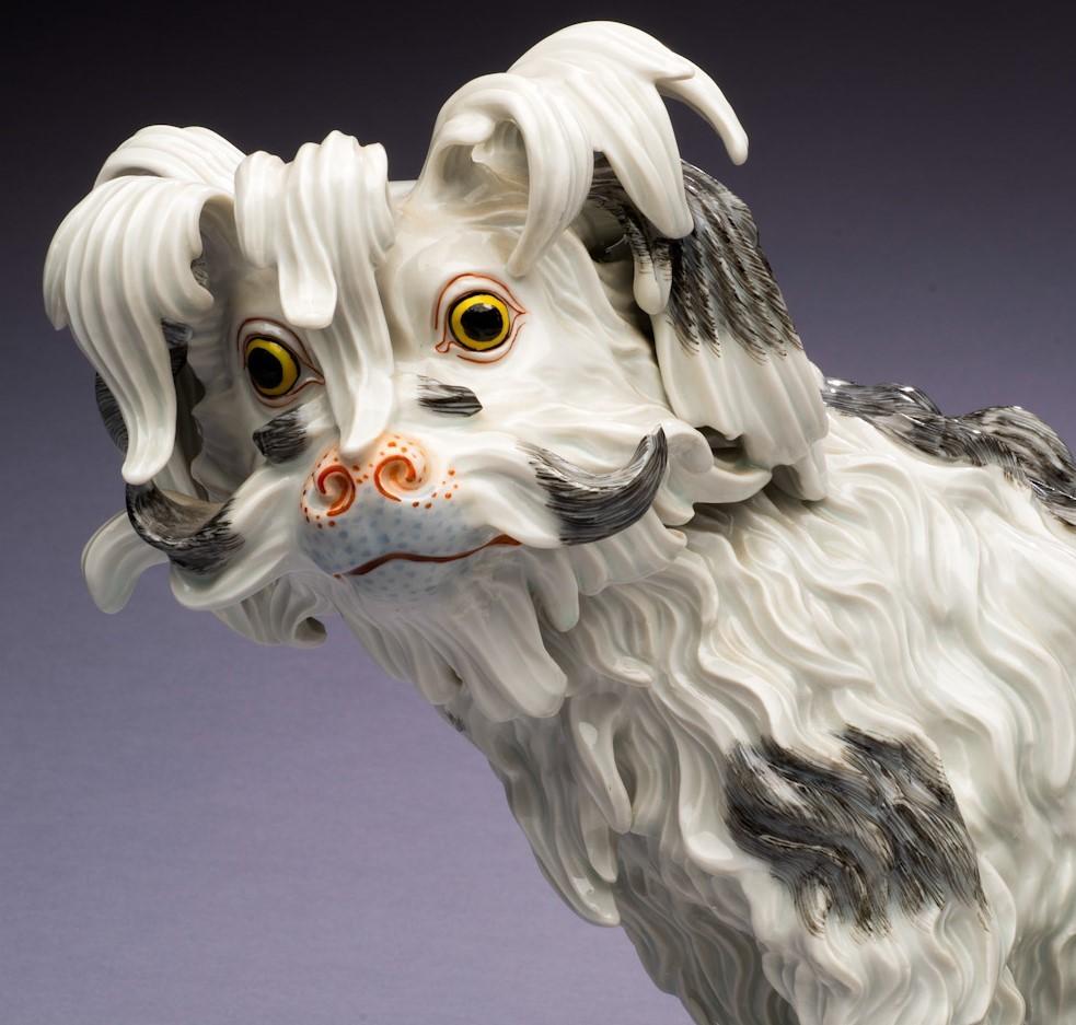 Antiker Bologneser Hund- Dresden Porcelain- nach Meissen Johann Gottlieb Kirchner im Angebot 2