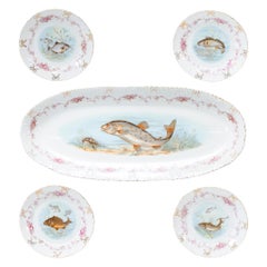 Dresden Porcelain Fish Tableware