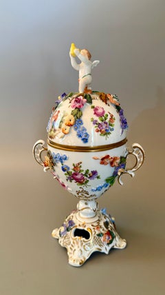 Dresden Porcelain Lockurna by Carl Thieme, Rococo Style, 20th Century