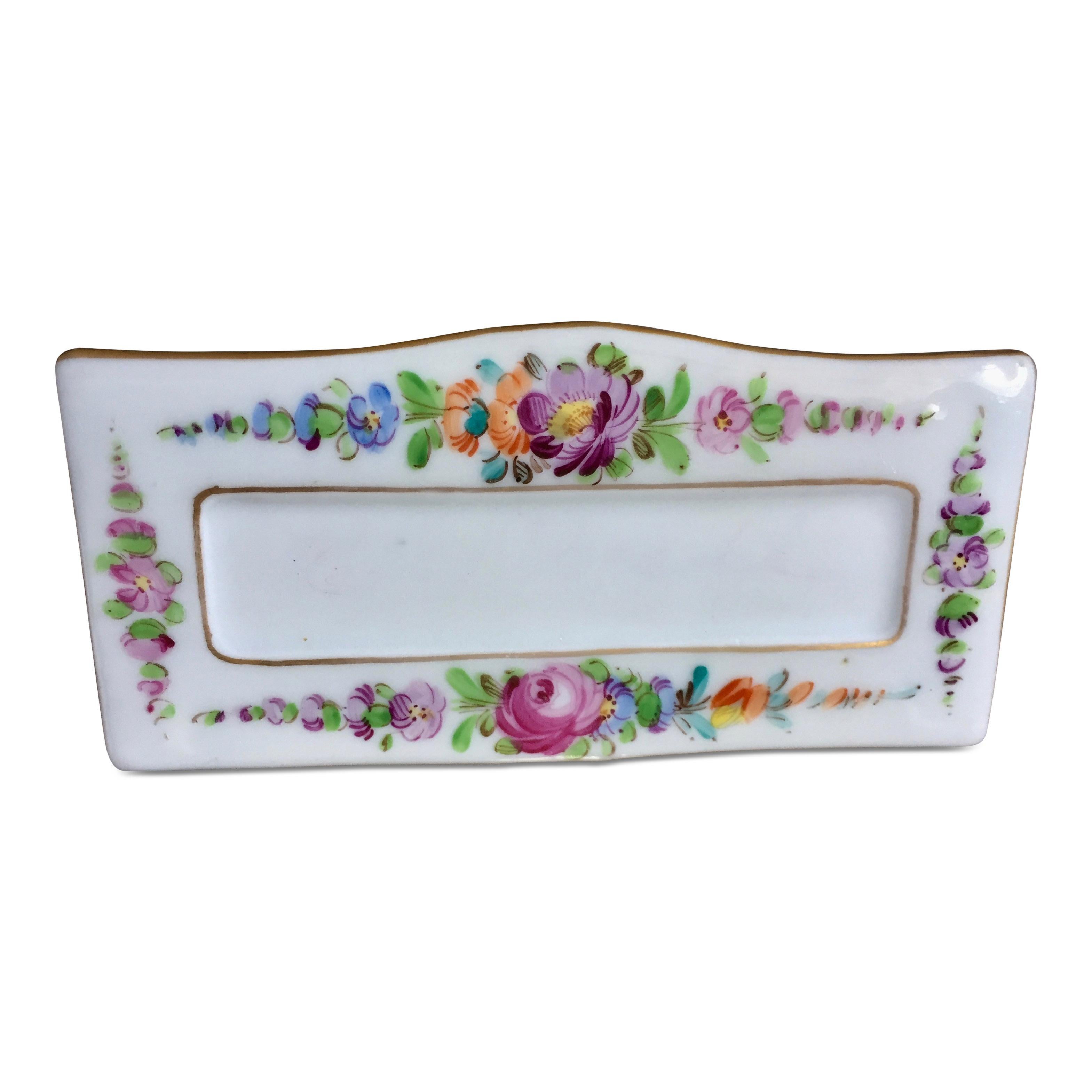 Porte-cartes de table porcelaine de Dresde