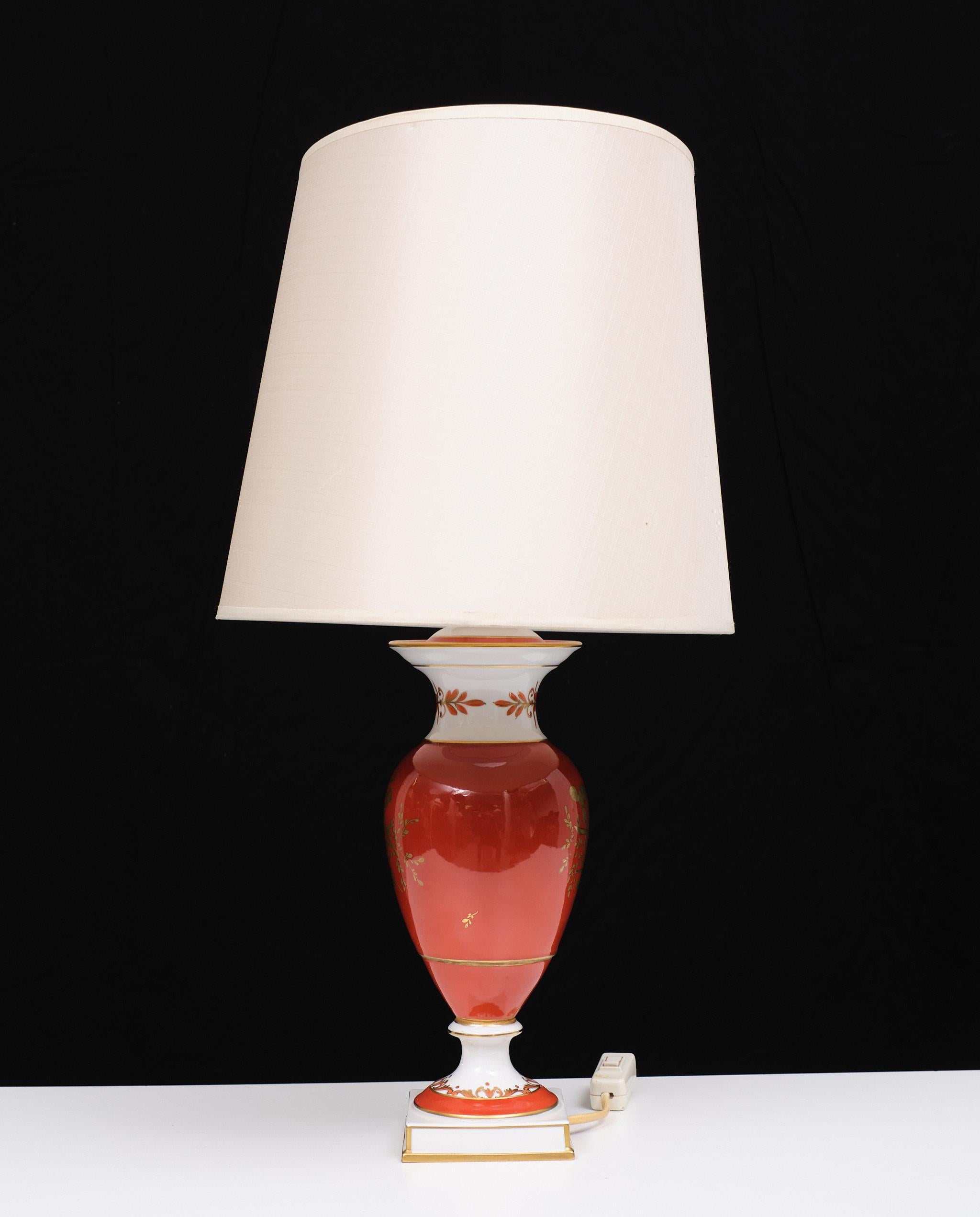 Early 20th Century Dresden Porcelain table lamp 1910 Germany  For Sale