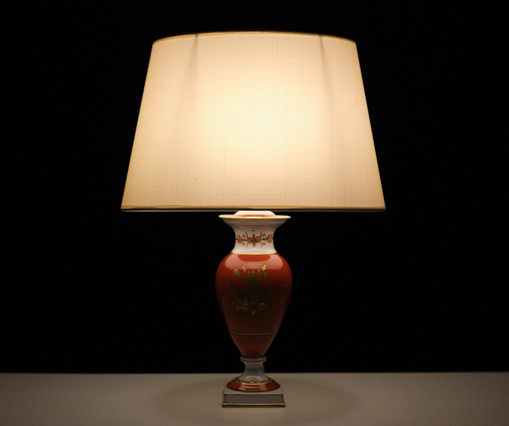 Dresden Porcelain table lamp 1910 Germany  For Sale 2