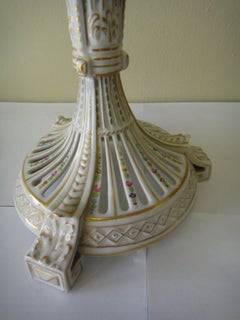Dresden Porcelaine 'Signed' Candlestick