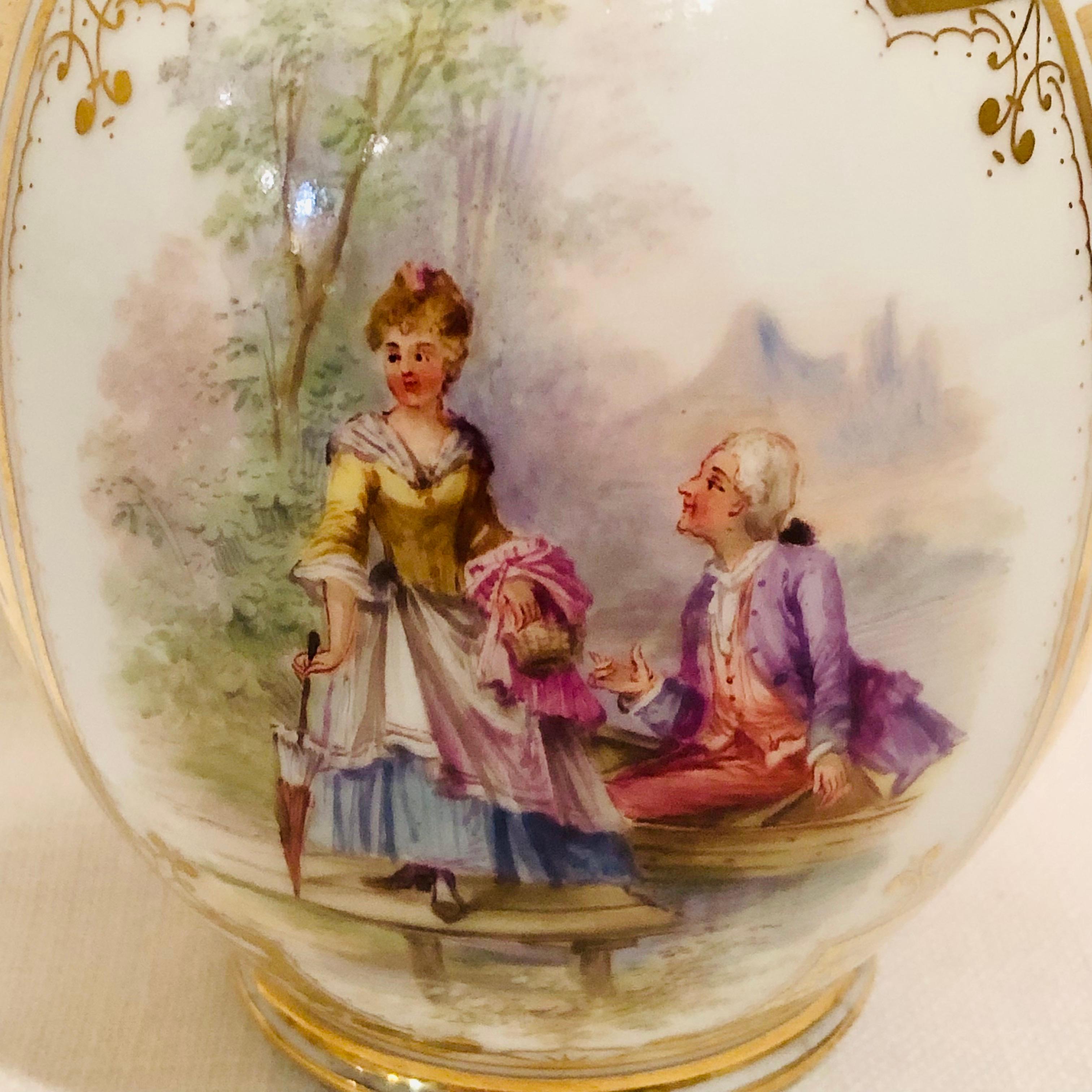 Dresden Potpourri with Two Paintings of Lovers and Two Flower Bouquets 2
