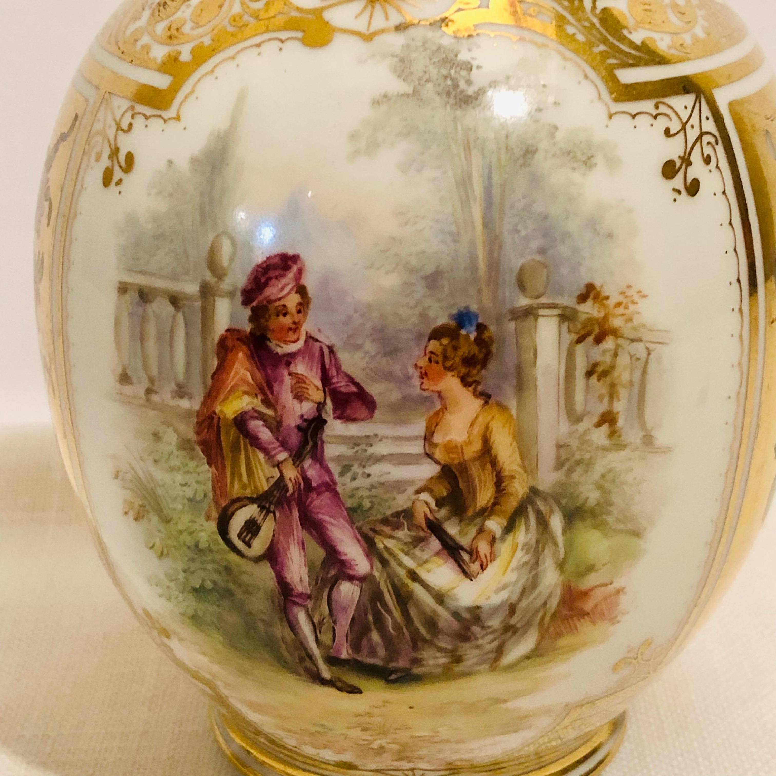 Dresden Potpourri with Two Paintings of Lovers and Two Flower Bouquets 5