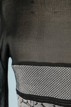 Kleid und Rock aus Viskose-Strick und Taft mit 3D-Jacquard Gianfranco Ferré