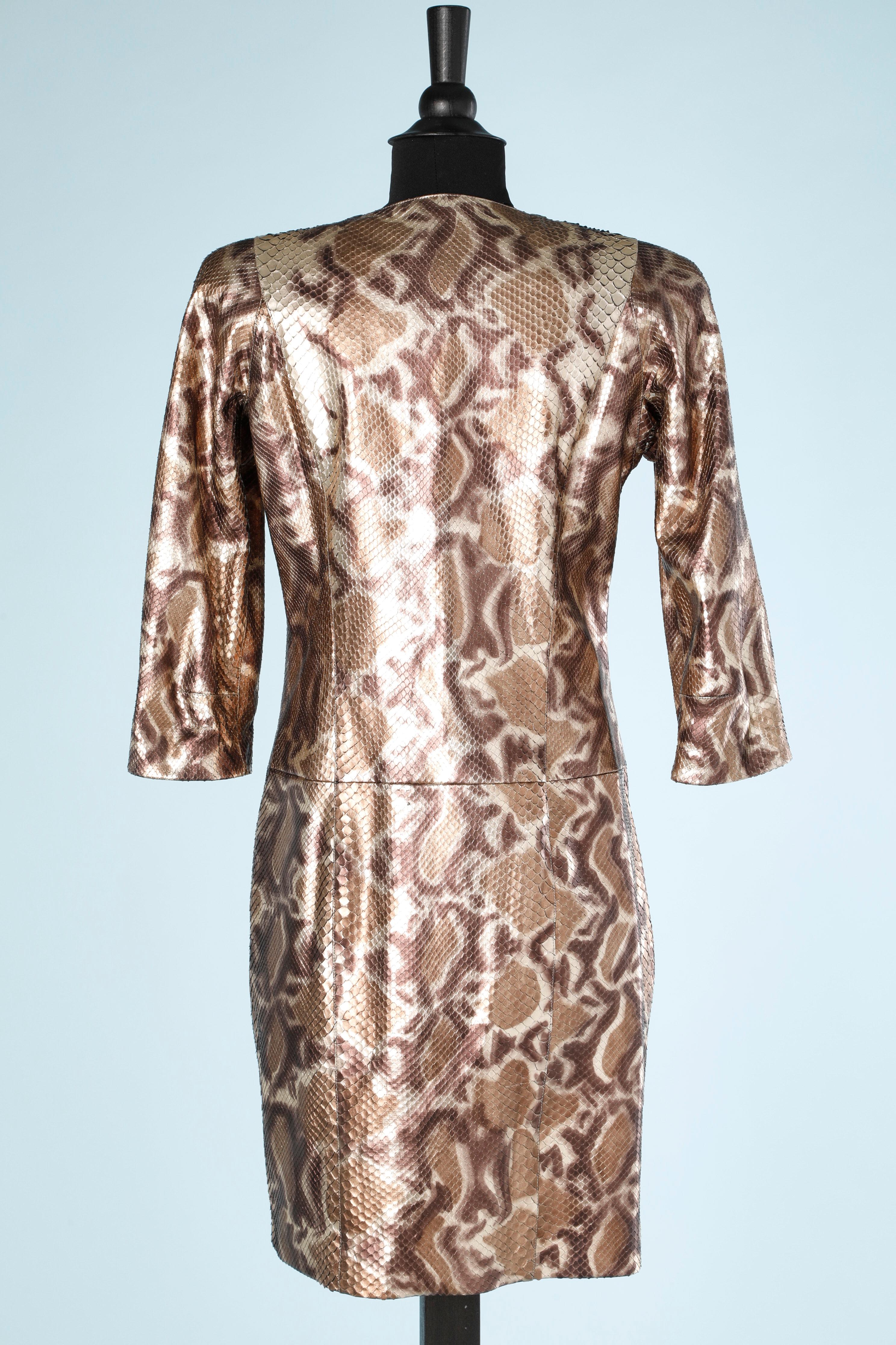 Women's Dress Coat in animal print python Shiro