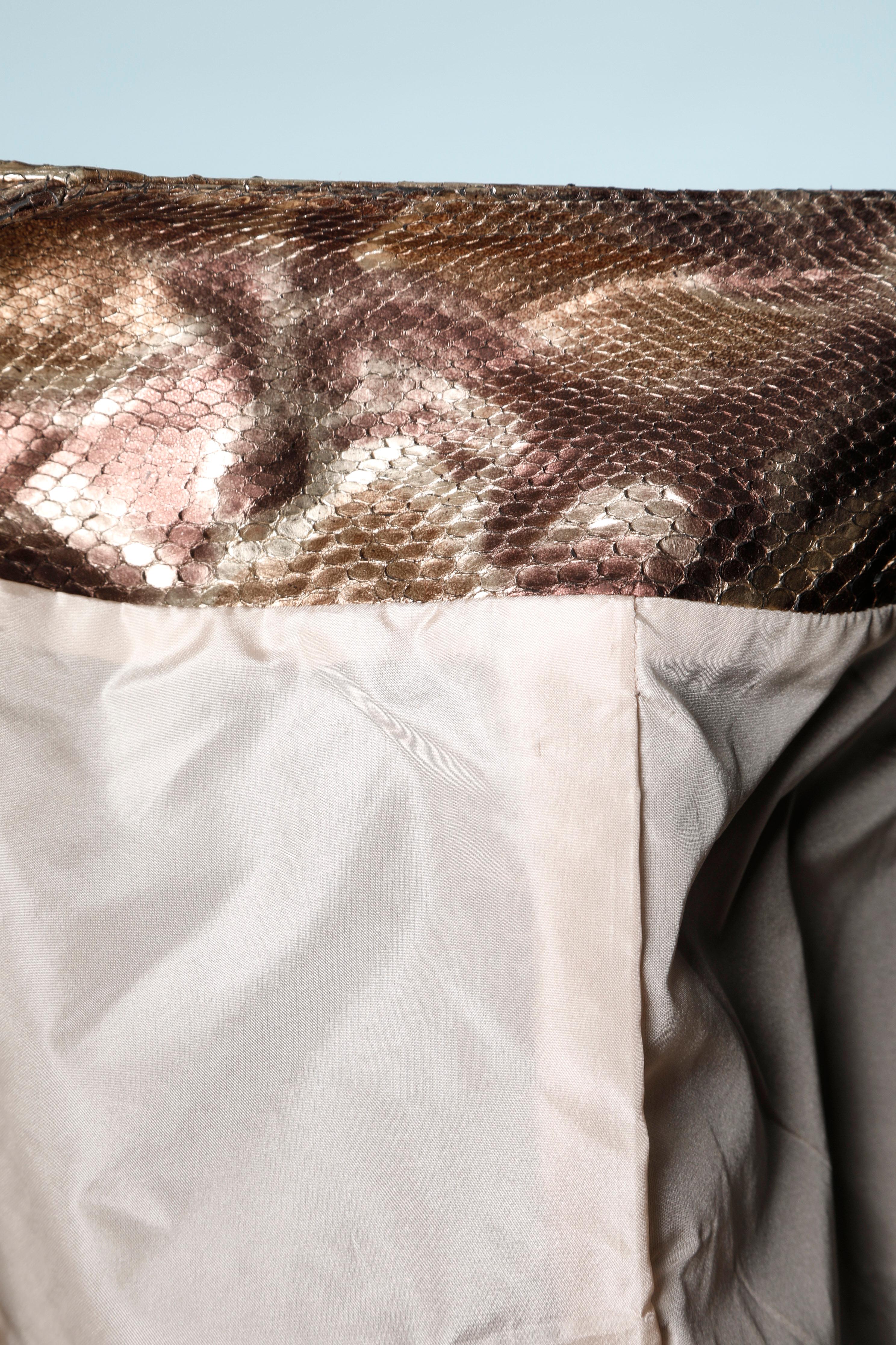 Dress Coat in animal print python Shiro 1