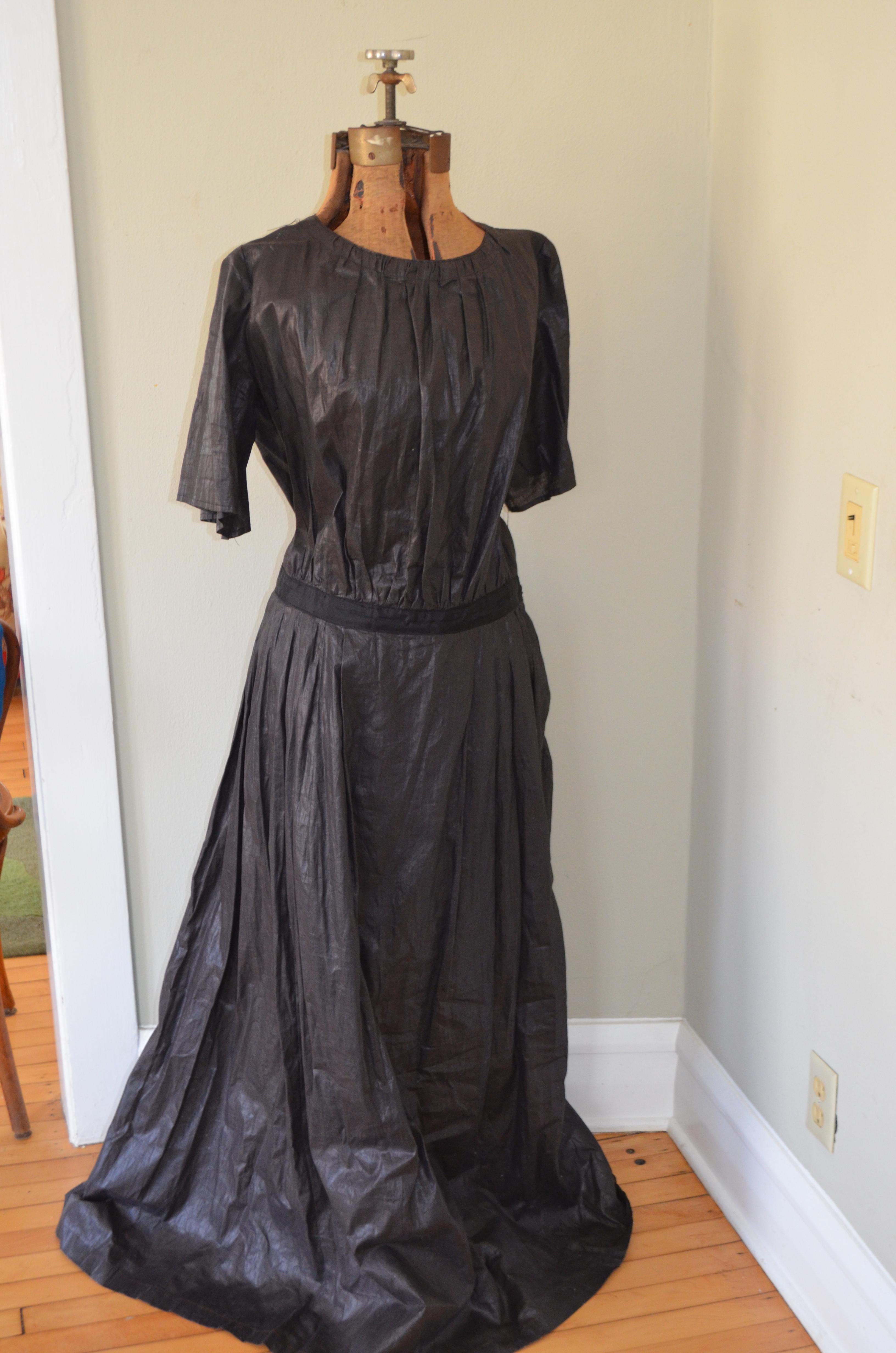 Dress Form from Edwardian Era, Early 1900s, Adjustable Height on Wheels 12
