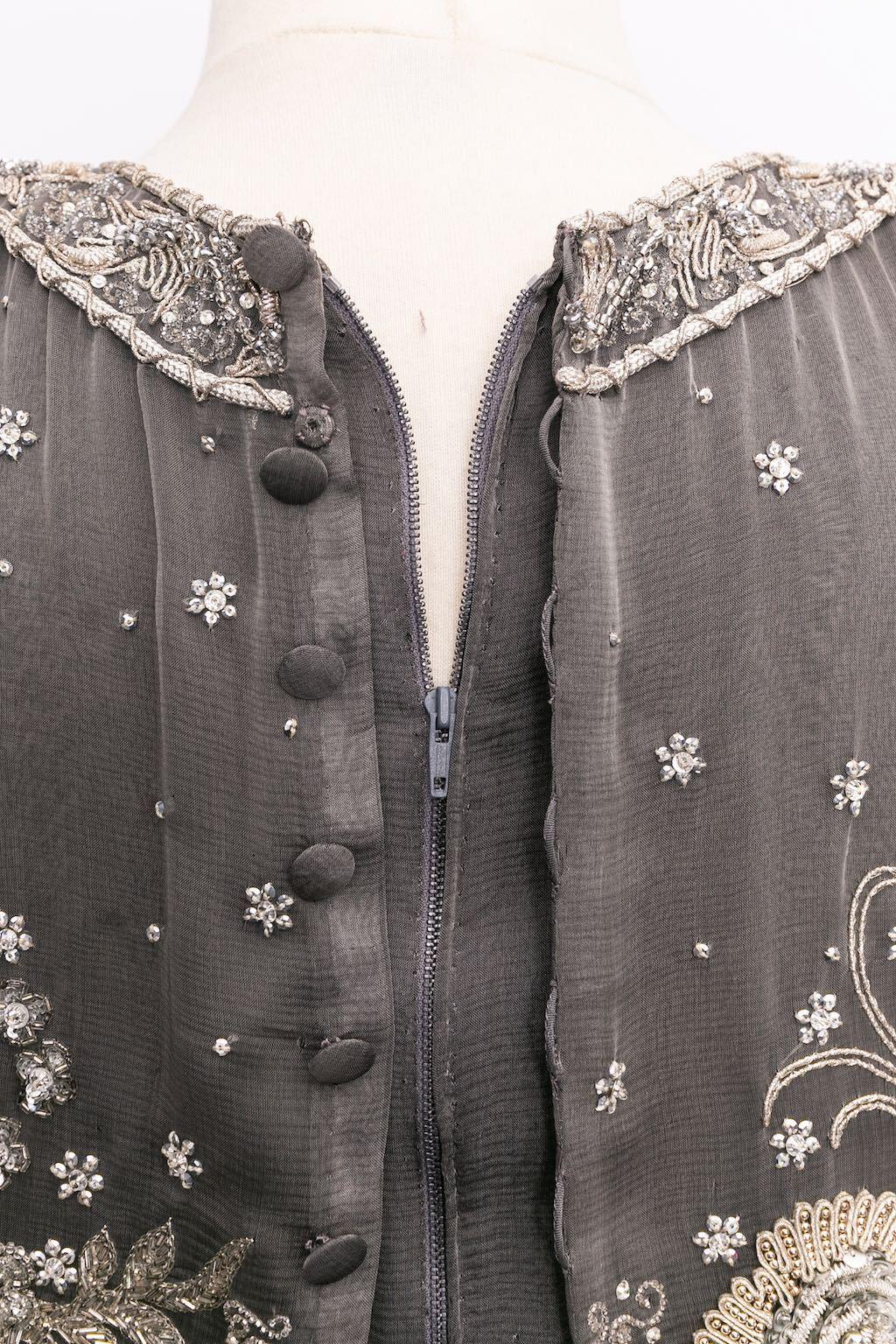 Vestido de gasa bordada 1