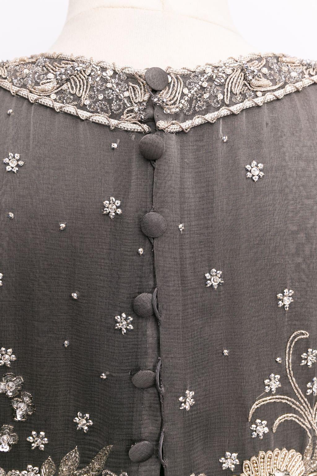 Vestido de gasa bordada 2