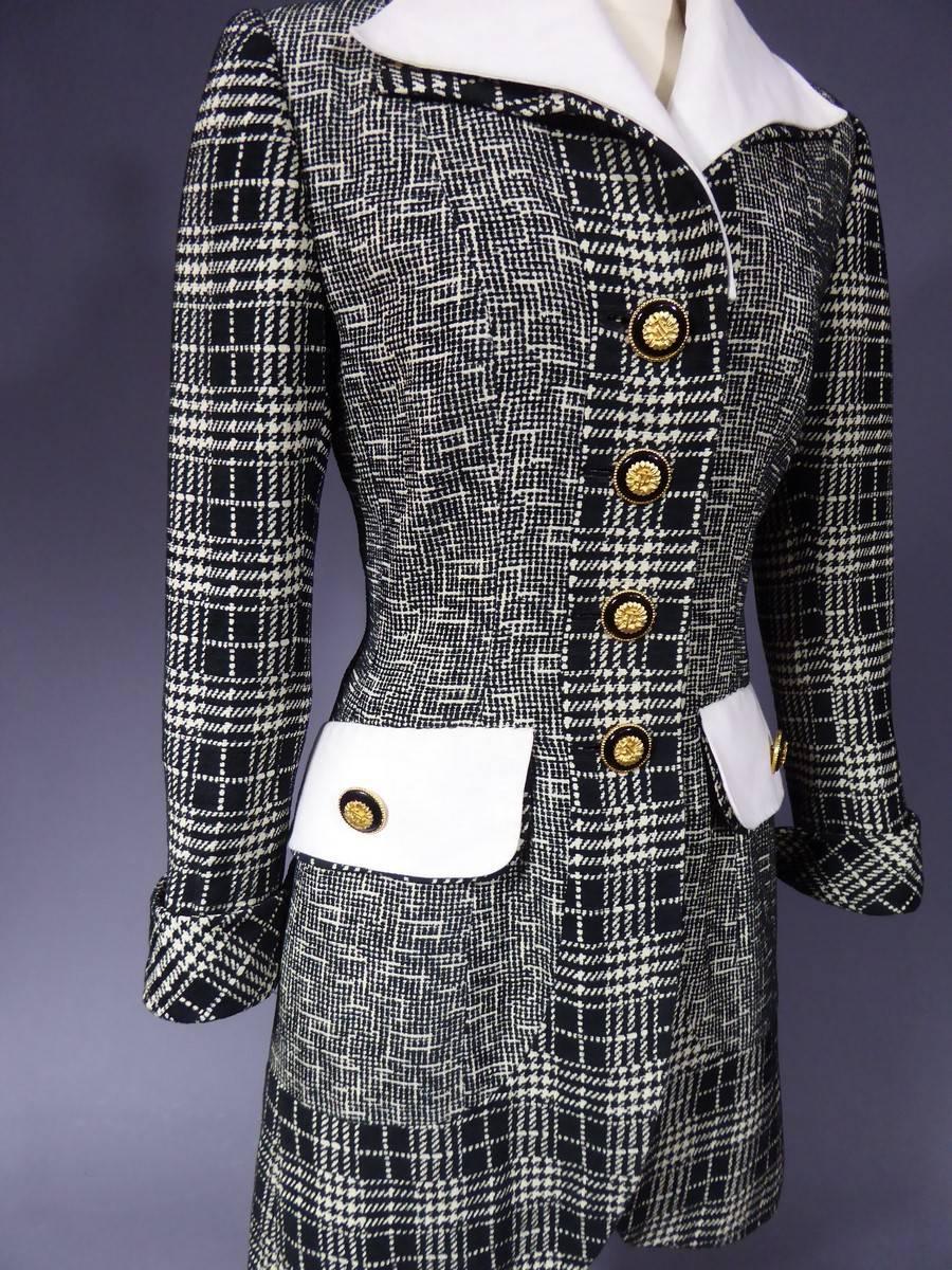 Jacques Fath black and white cocktail Dress 5