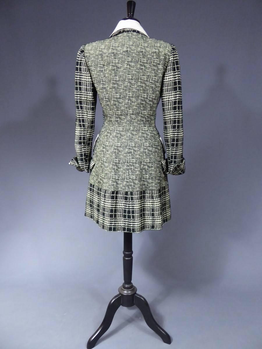 Jacques Fath black and white cocktail Dress 2