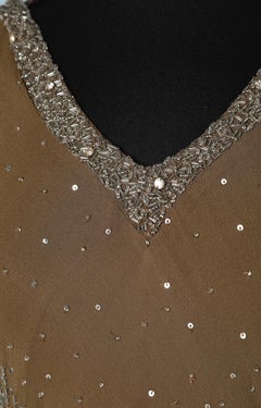 Dress Just Cavalli in chiffon embroidered with pearls and sequins