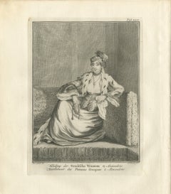 Dress of the Greek Women of Alexandria, Antique Print, 1776