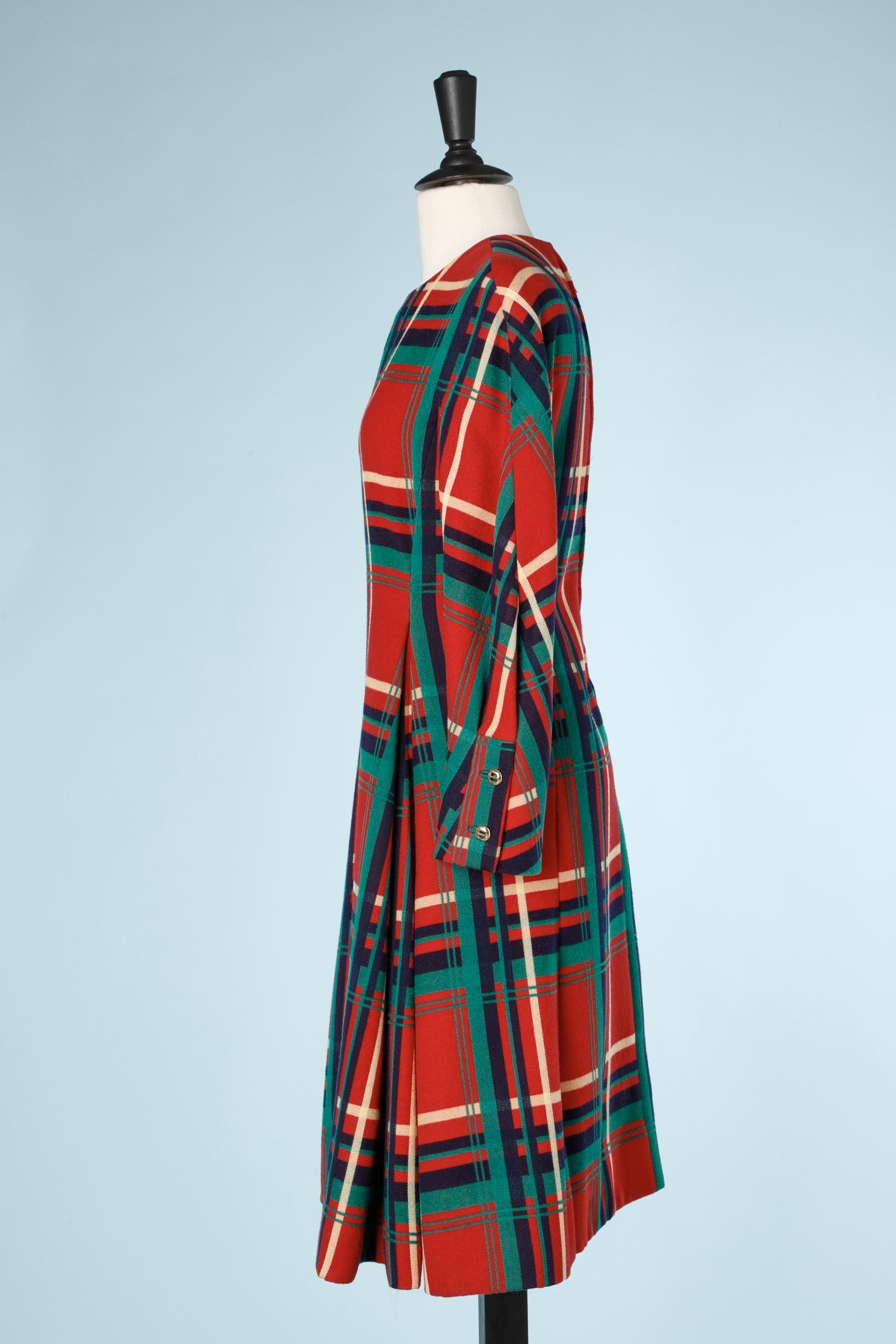 Dress-suit  in wool tartan with 