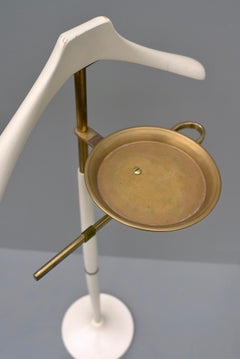 Dressboy in Brass and Wood with Trompet Base, Italy, 1950's