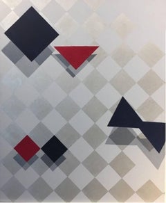 Gemälde „Dresscode“ 2016 Acryl auf Leinwand von Cecilia Setterdahl Geometrische Kunst