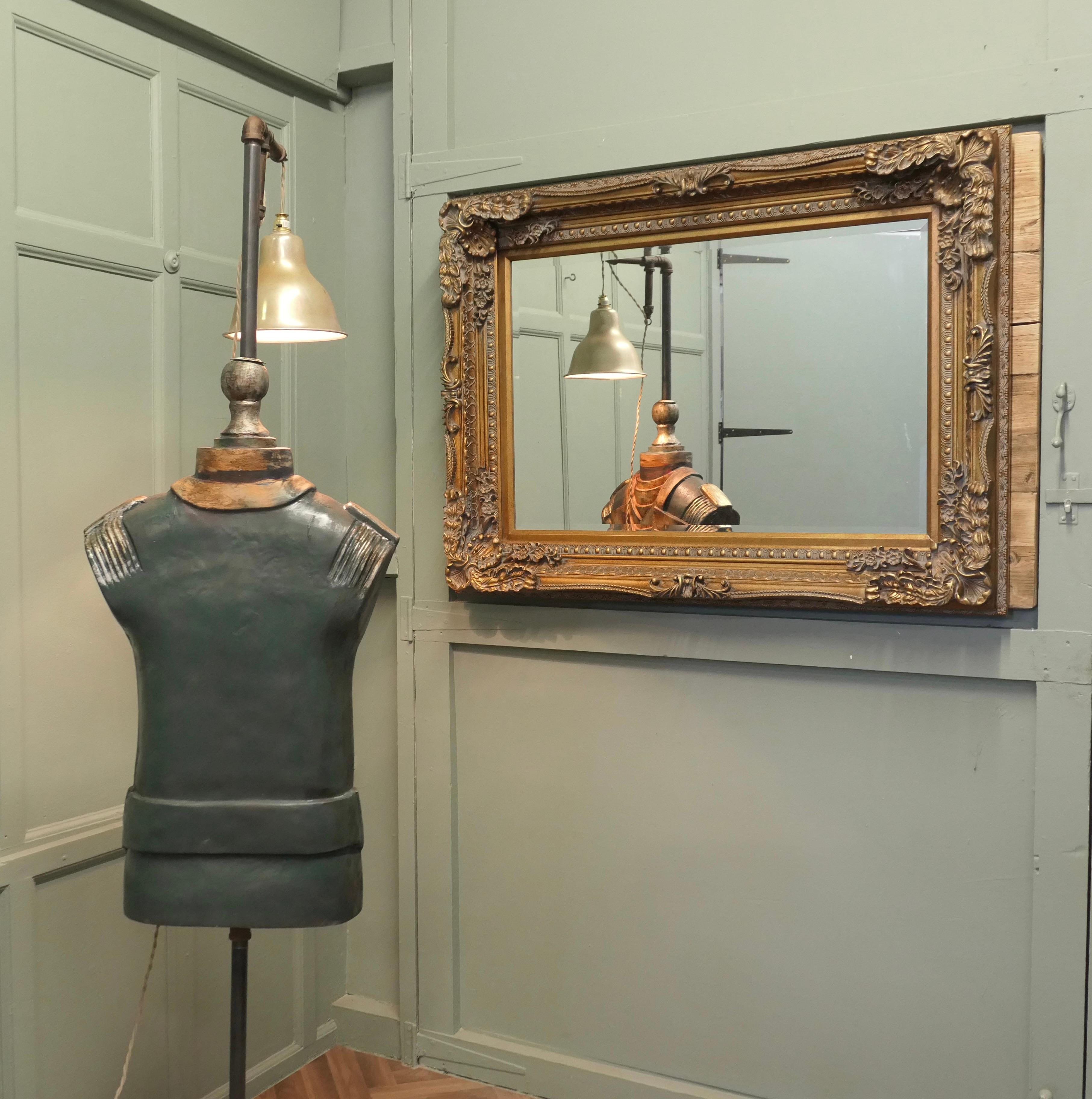 Dressed Navy Sculpture, Floor Lamp  A Fibreglass mannequin in 19th Century dress For Sale 1