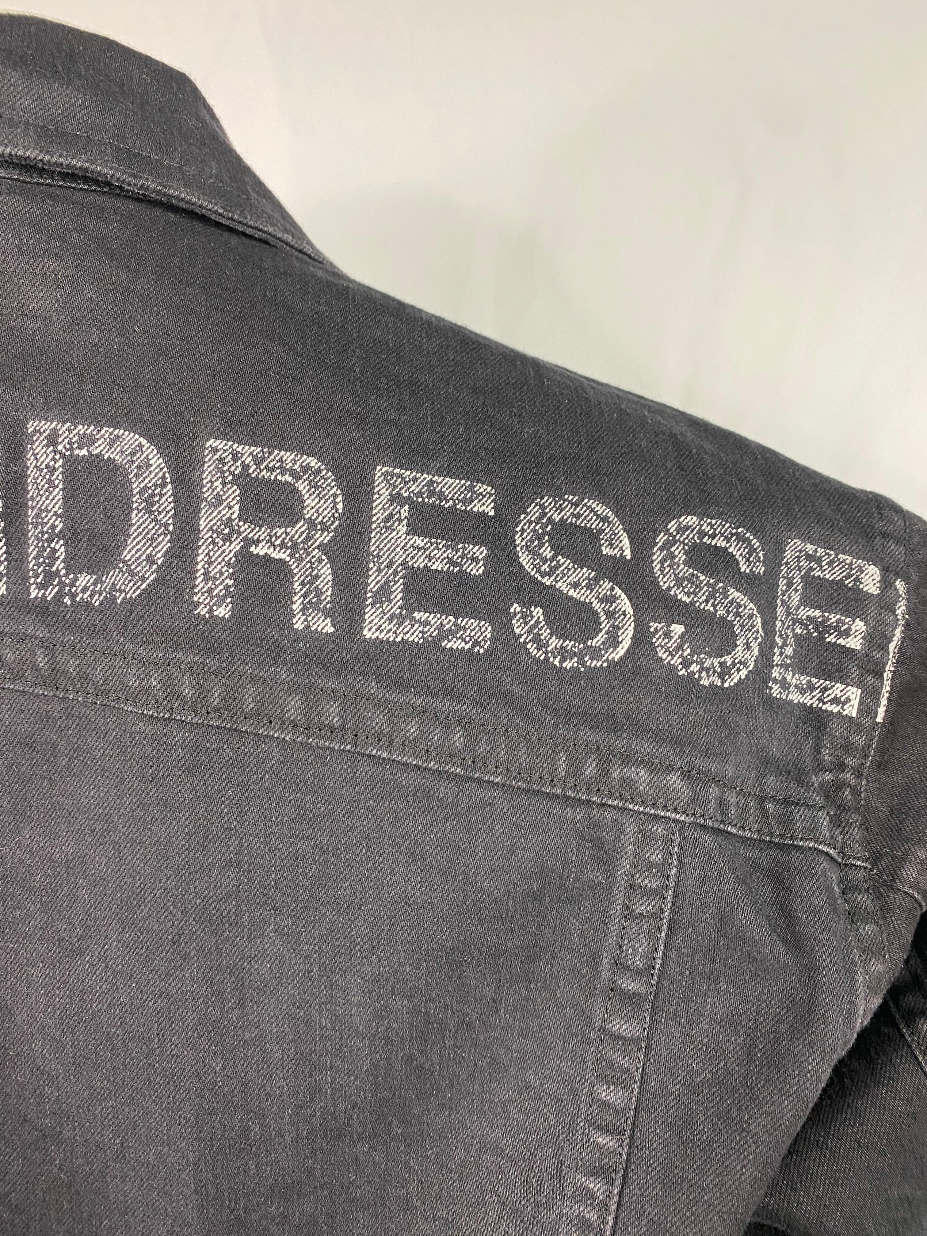 Dressedundressed Grey Denim Jacket, Size 3 For Sale 5