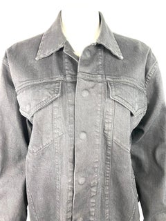 Dressedundressed Grey Denim Jacket, Size 3 For Sale at 1stDibs