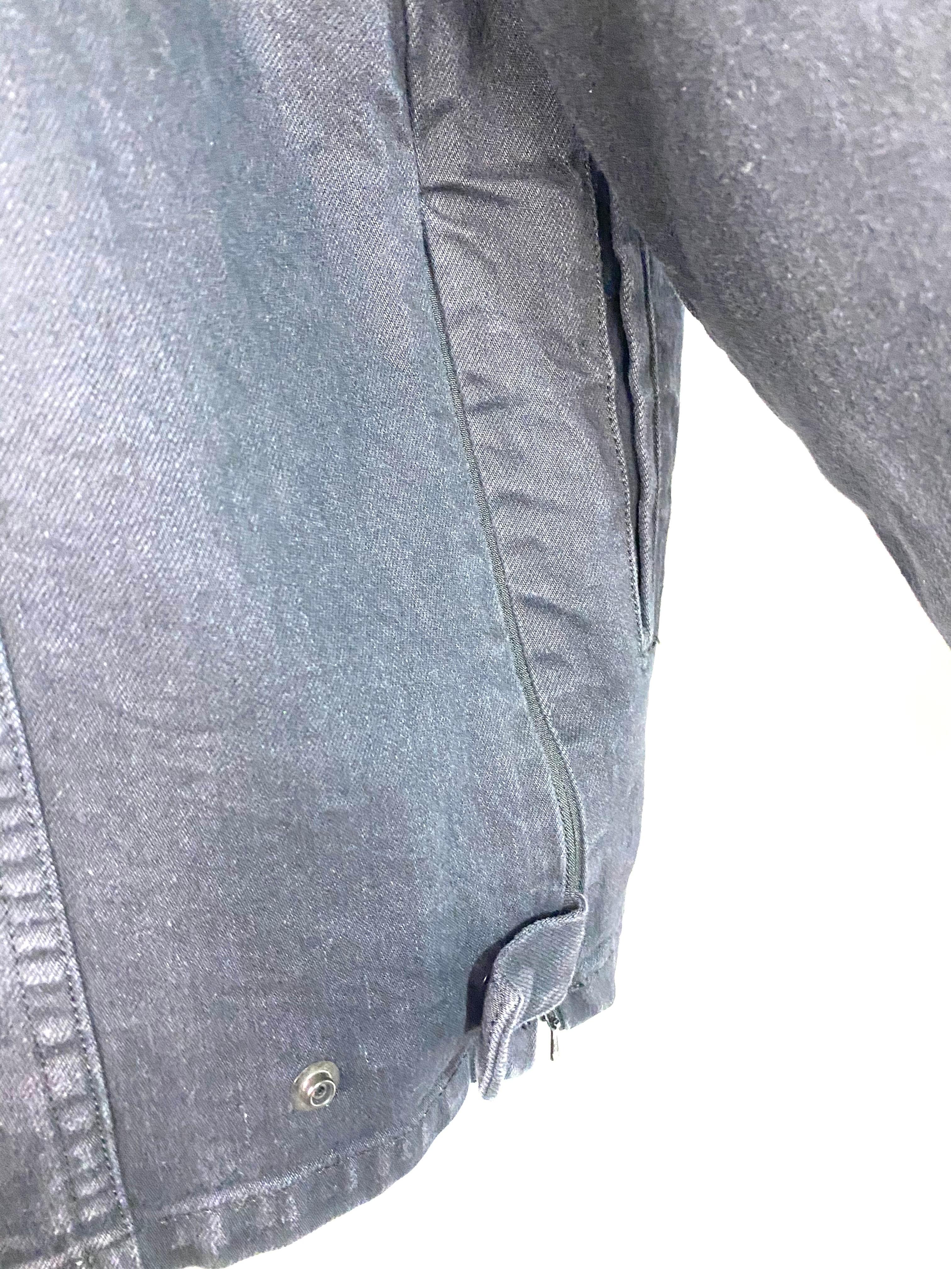 Dressedundressed Grey Denim Jacket, Size 3 In Excellent Condition For Sale In Beverly Hills, CA