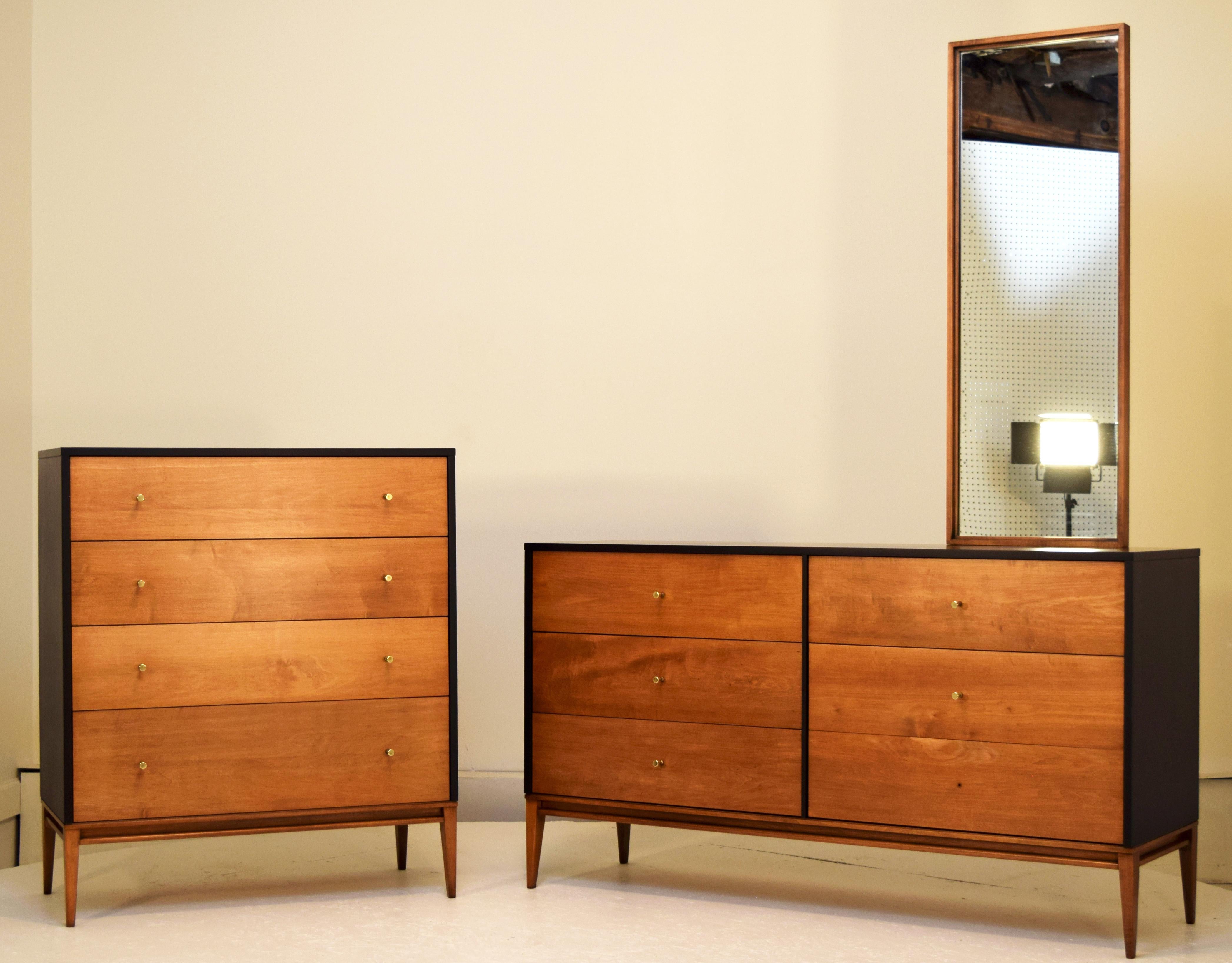 Mid-Century Modern Dresser and Mirror by Paul McCobb for Planner Group For Sale