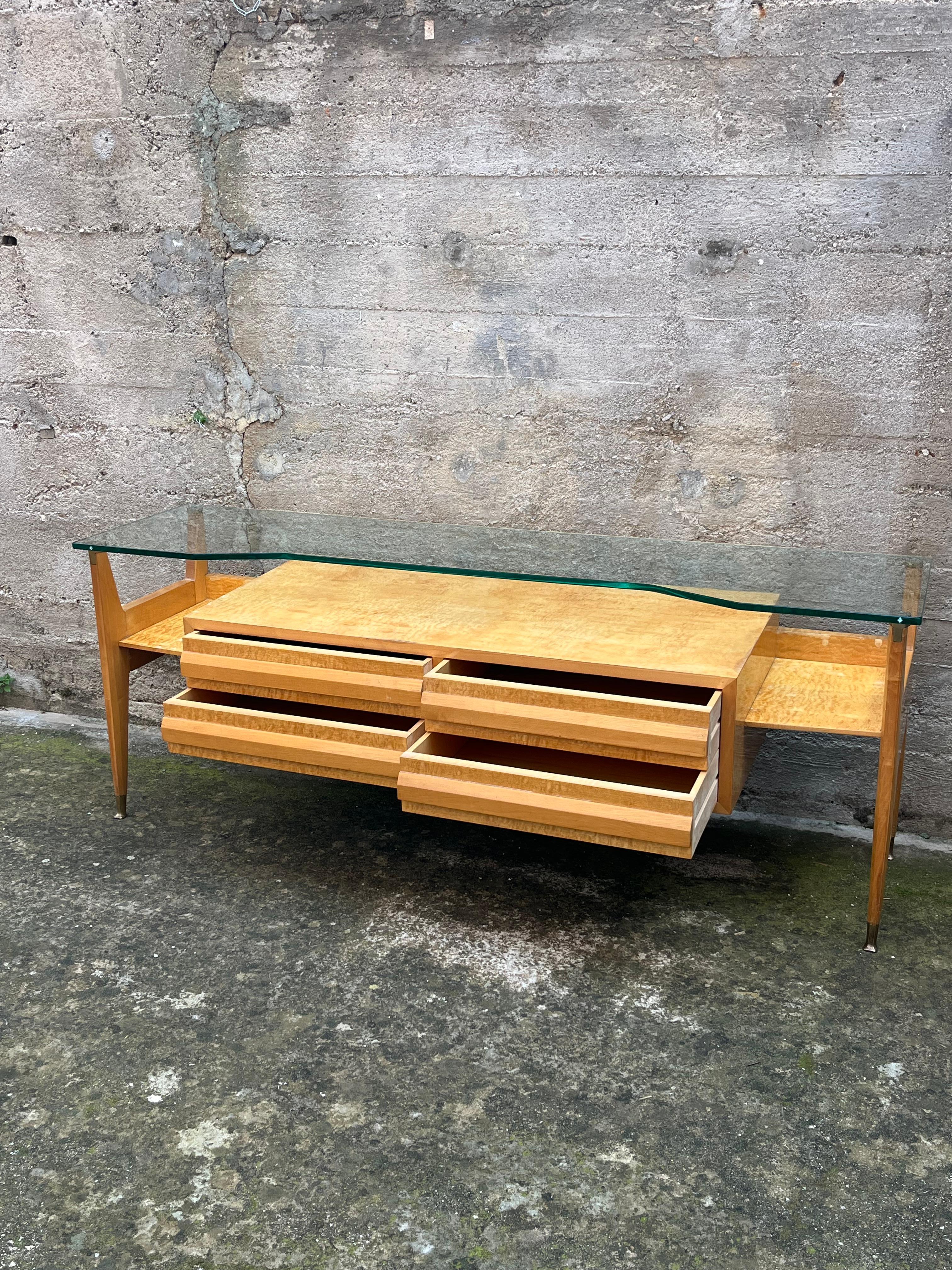 Dresser And Mirror G. Cecchini and C. Lissone attributed to Vittorio Dassi, 1950 For Sale 7