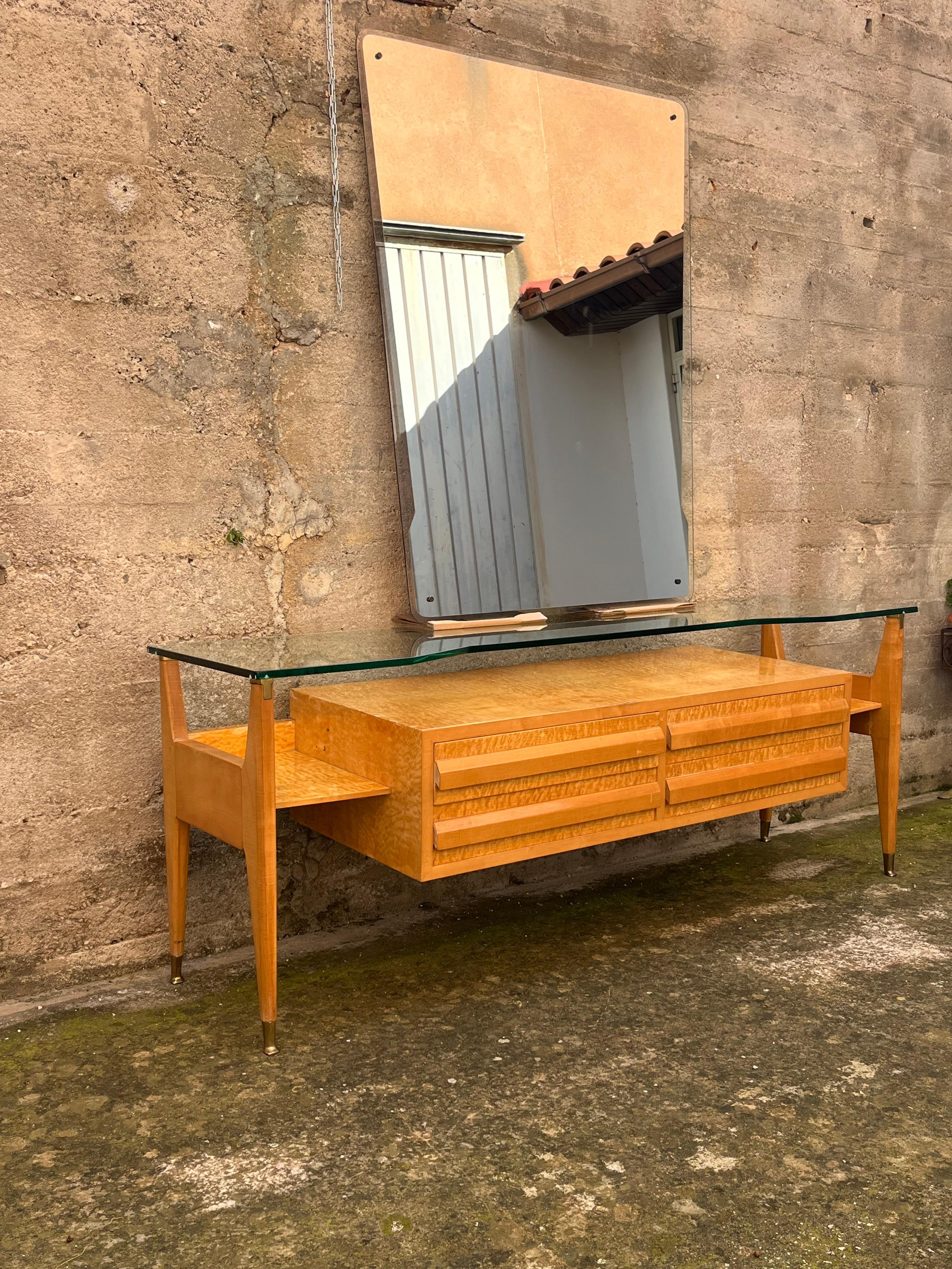Dresser And Mirror G. Cecchini and C. Lissone attributed to Vittorio Dassi, 1950 For Sale 12