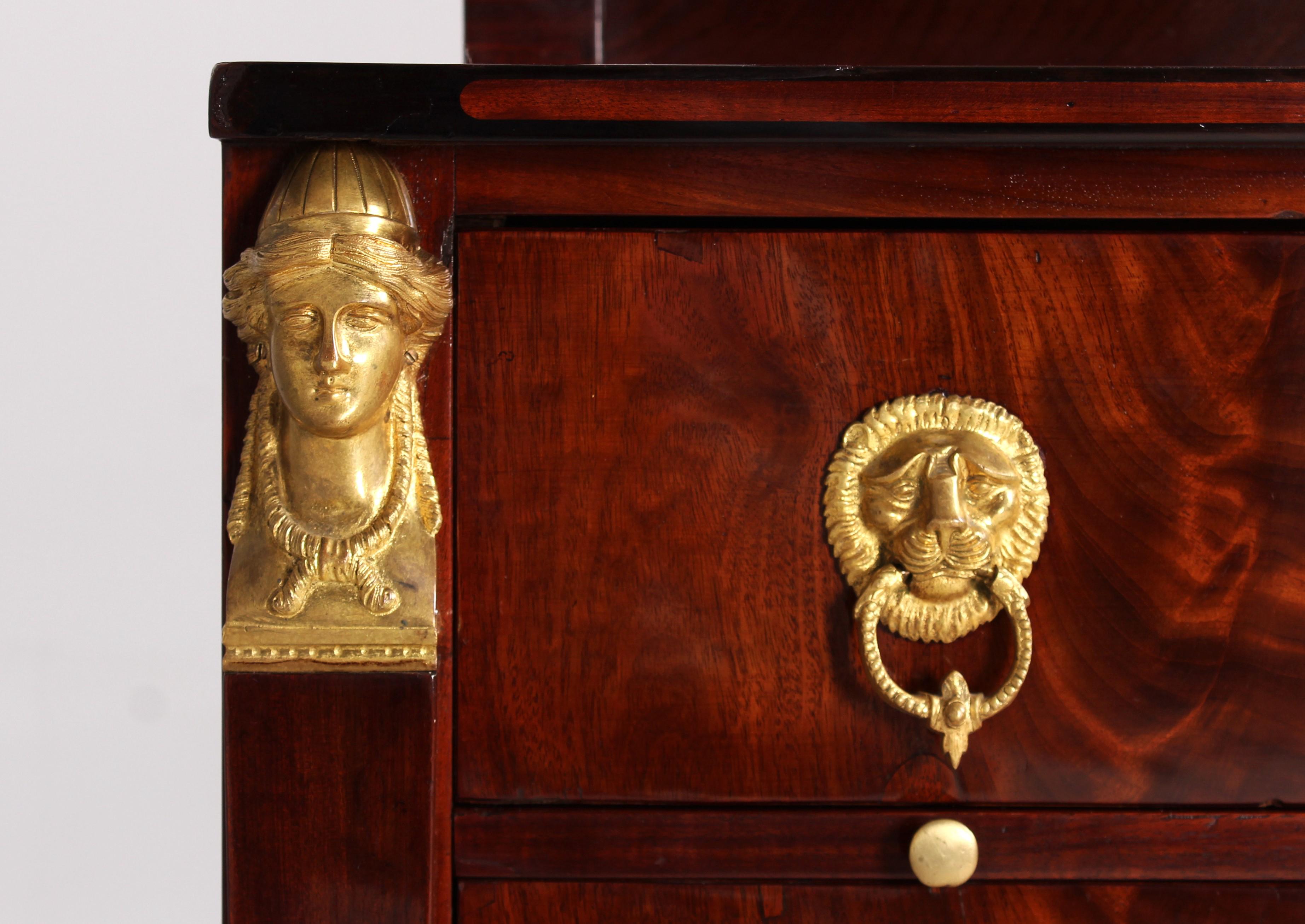 Dresser, Chest of Drawers, Mirror, stamped Jean-Joseph Chapuis, Brussels c. 1810 For Sale 1
