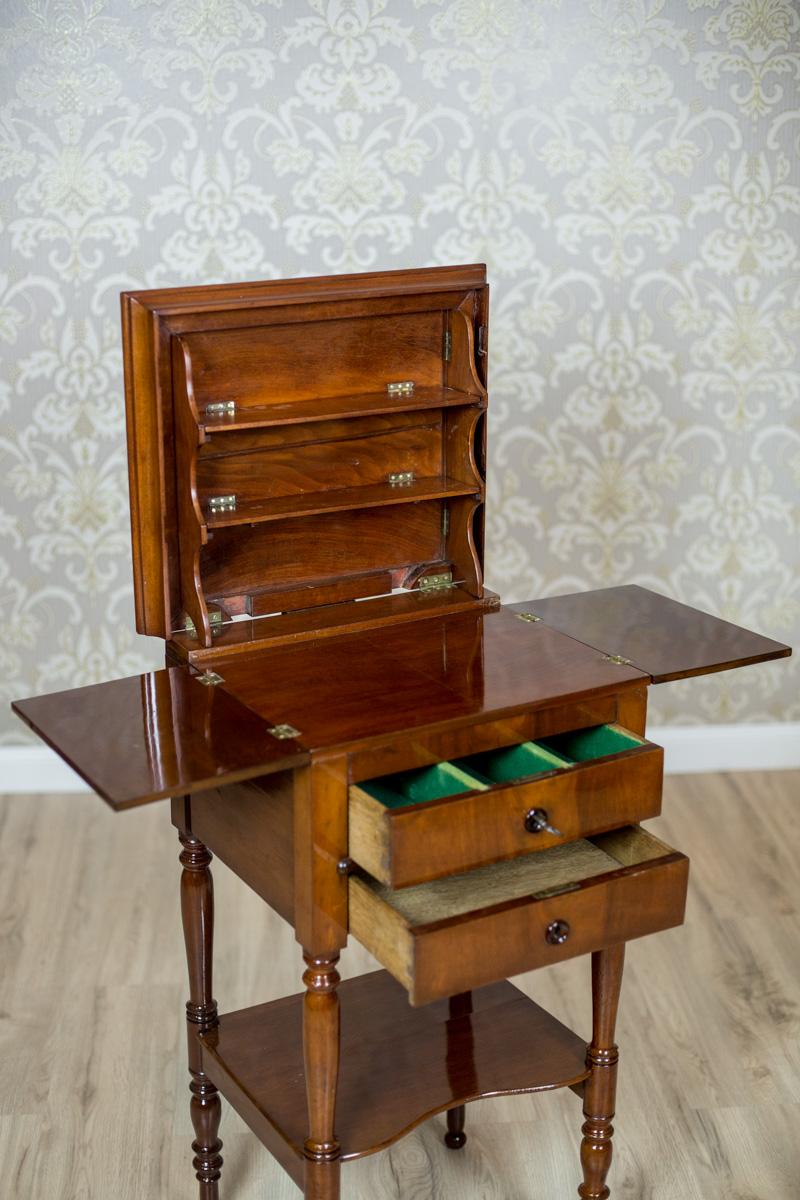 Dresser / Desk / Dressing Table in Brown Venered with Mahogany, circa 1860 For Sale 3