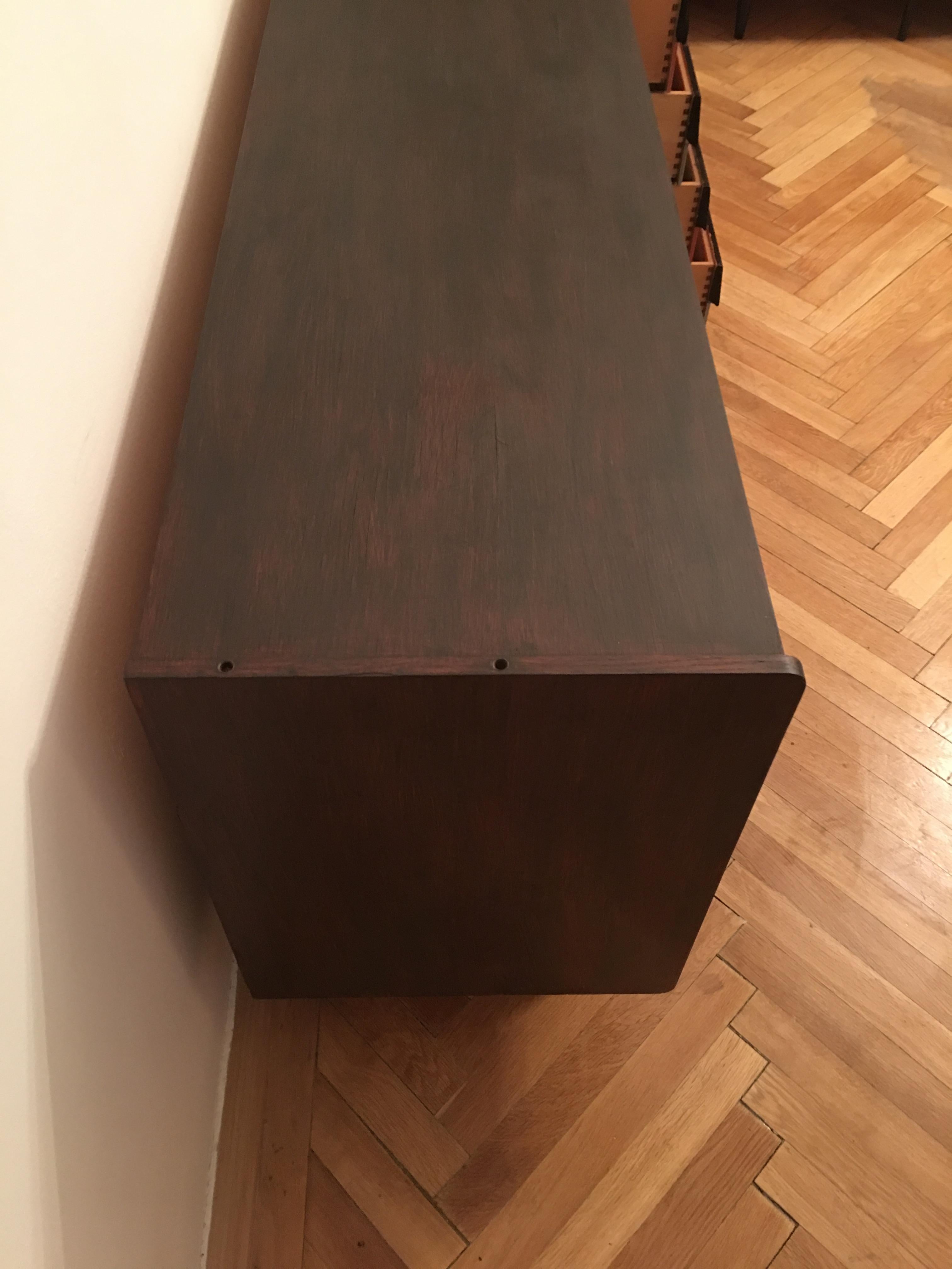 Mid-20th Century Dresser Jiri Jiroutek for Interier Praha, U 460 Pink and Gray For Sale