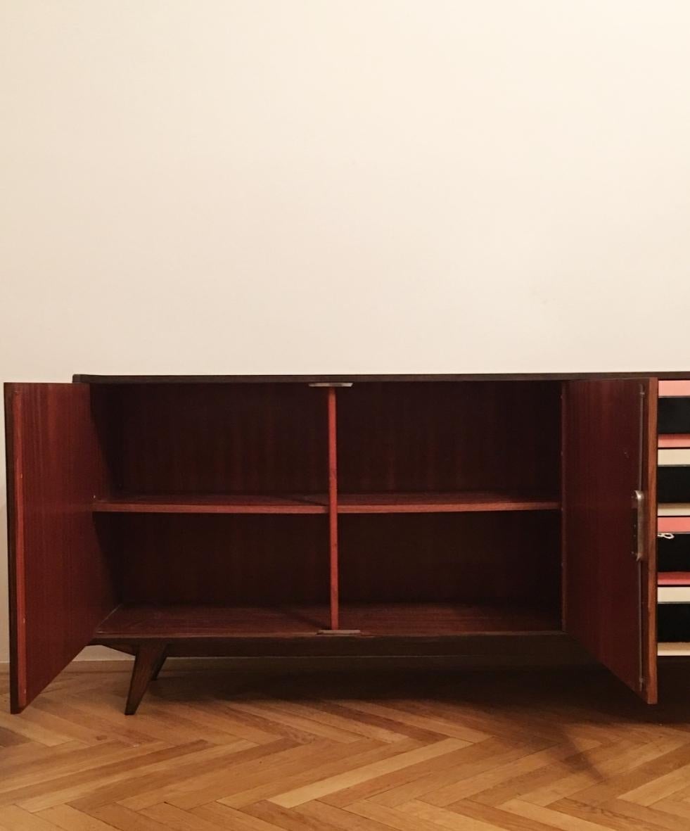 Dresser Jiri Jiroutek for Interier Praha, U 460 Pink and Gray For Sale 2