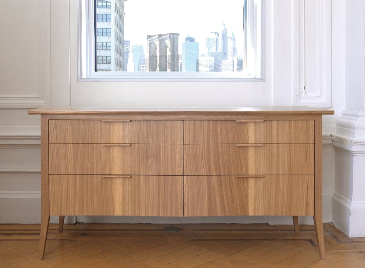 American Dresser, Rift, Low Boy, Storage, Mid Century, Modern, Hardwood, Semigood Design For Sale