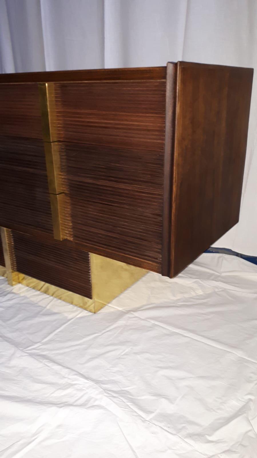 Dresser, rosewood and brass, 1950, Italy In Excellent Condition In Florence, IT