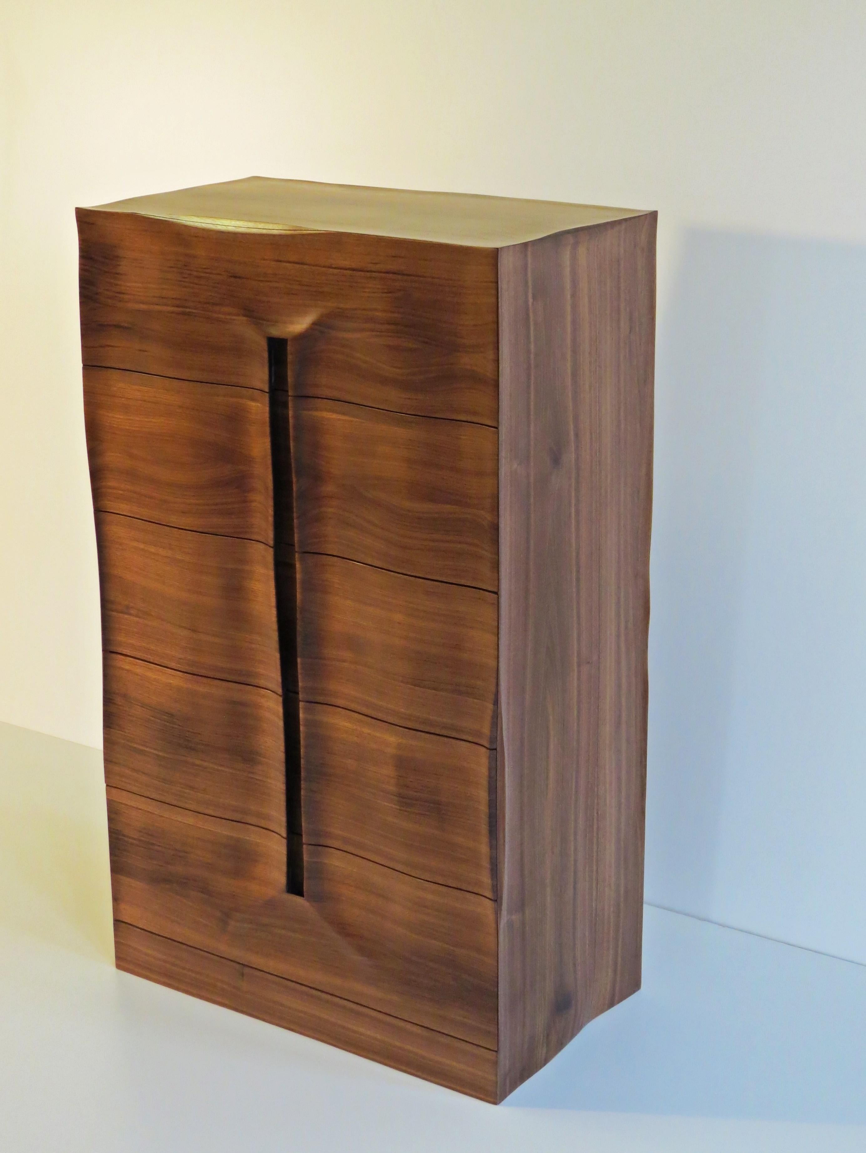 Dresser, Solid Walnut, Handmade in Organic Design, Germany, Also as a Sideboard For Sale 3