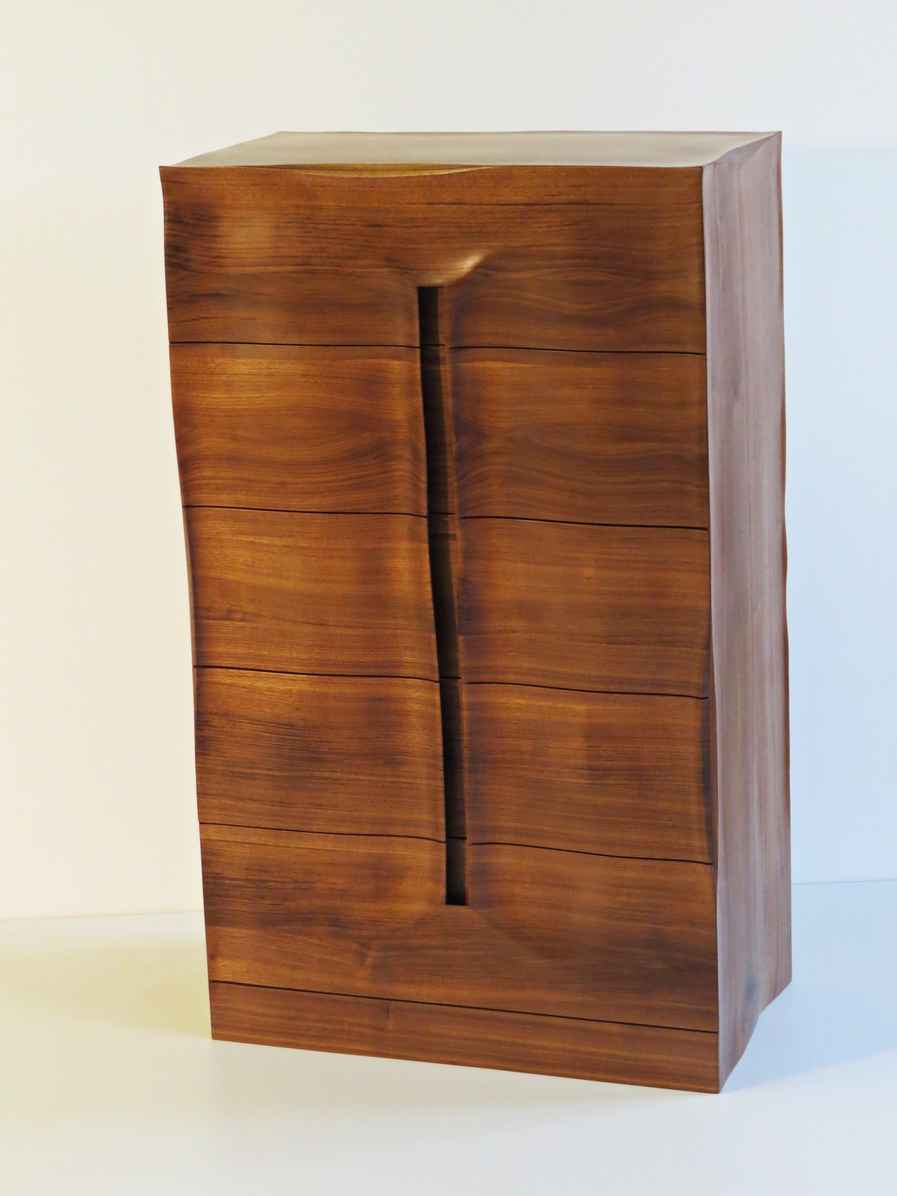 Contemporary Dresser, Solid Walnut, Handmade in Organic Design, Germany, Also as a Sideboard For Sale