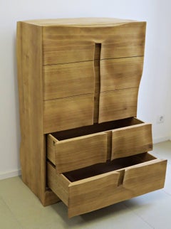 Dresser "the groove" Handmade in Organic Design, also as a sideboard, solid wood