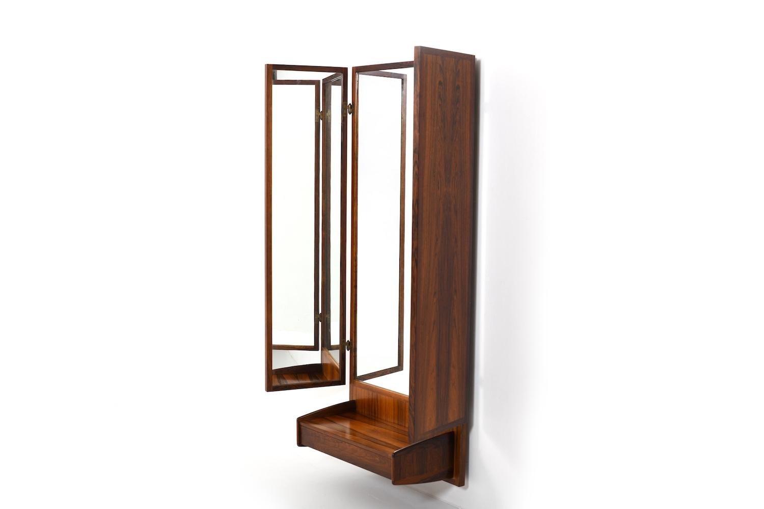 Legno Specchio da camera di Melvin Mikkelsen, anni '60 in vendita