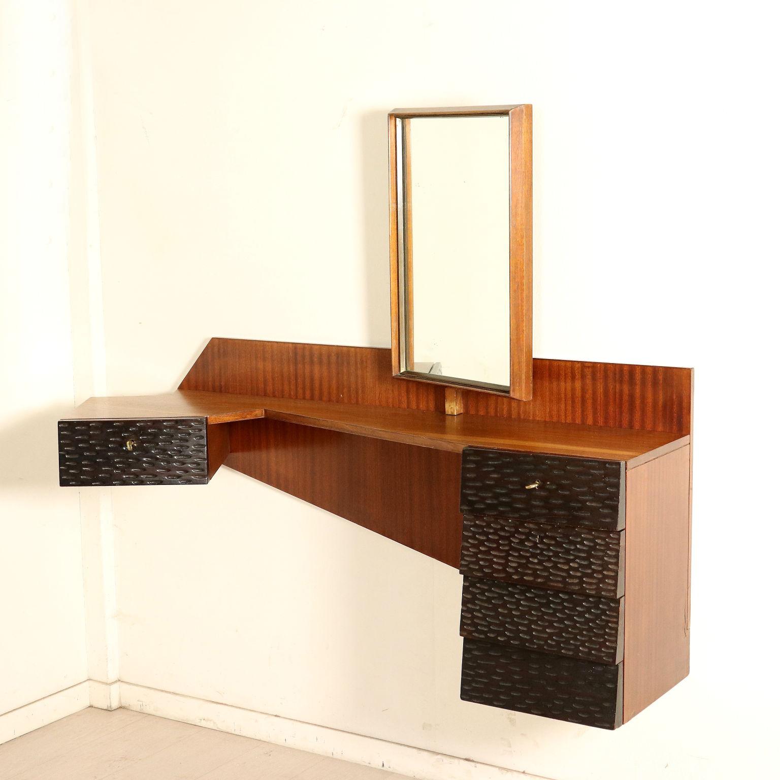 Dressing Table Attributed to Giancesare Battaini Mahogany Vintage, 1960s 6