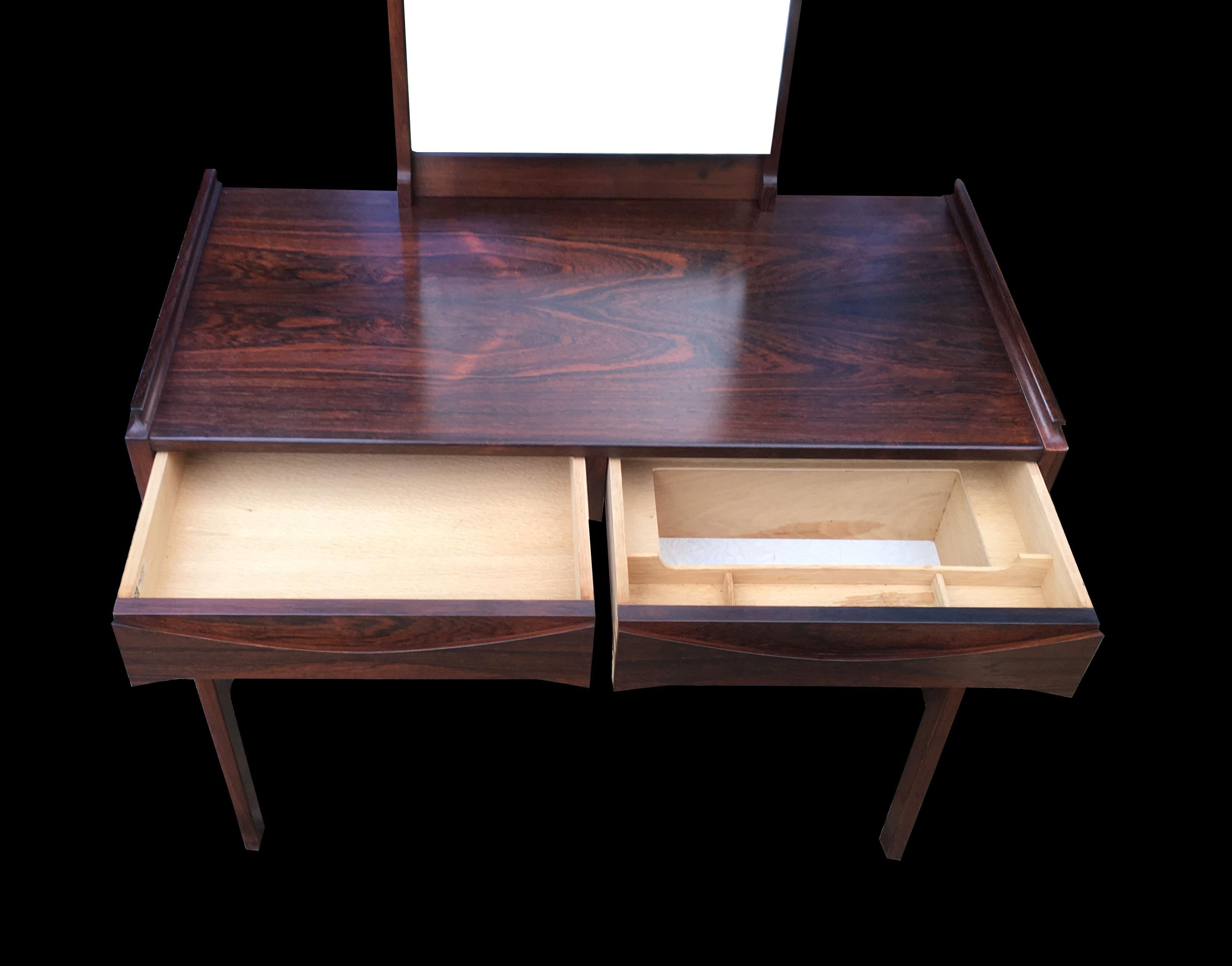 Danish Dressing Table by Arne Vodder for N.C. Mobler veneered in Pau Ferro