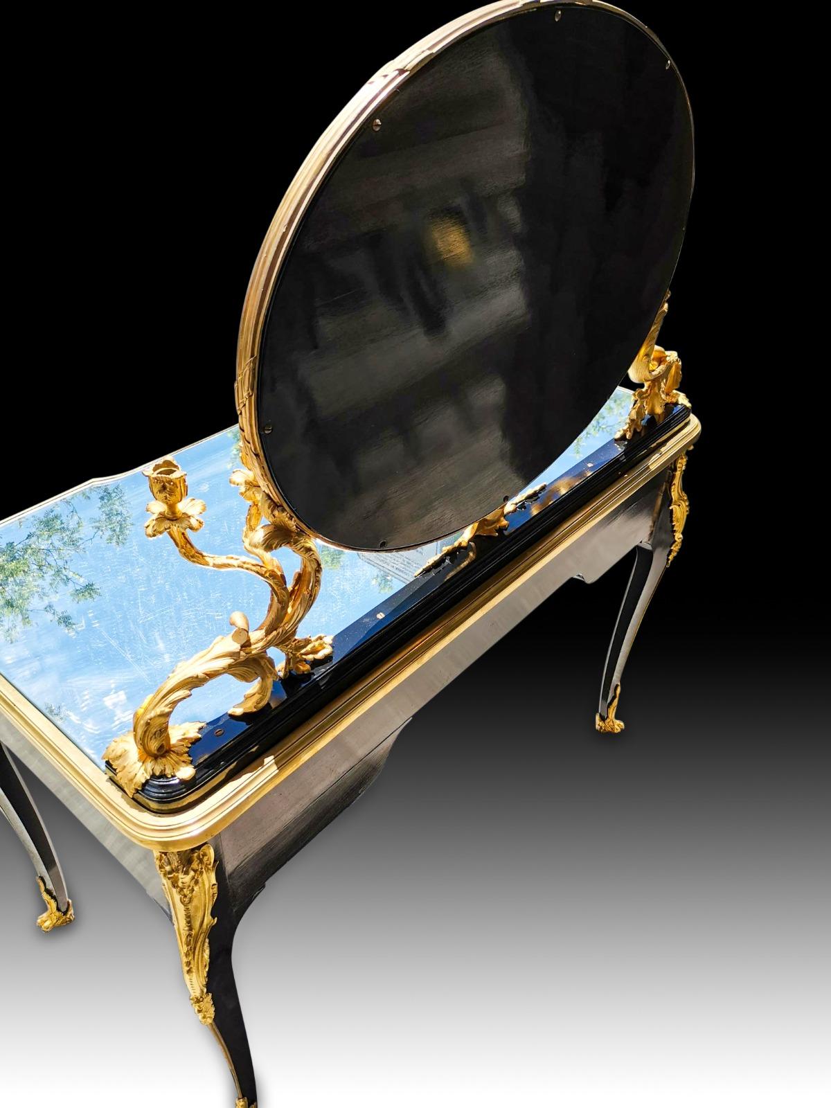 Hand-Crafted Dressing Table by Maison Krieger, Paris, Circa 1890 19th Century