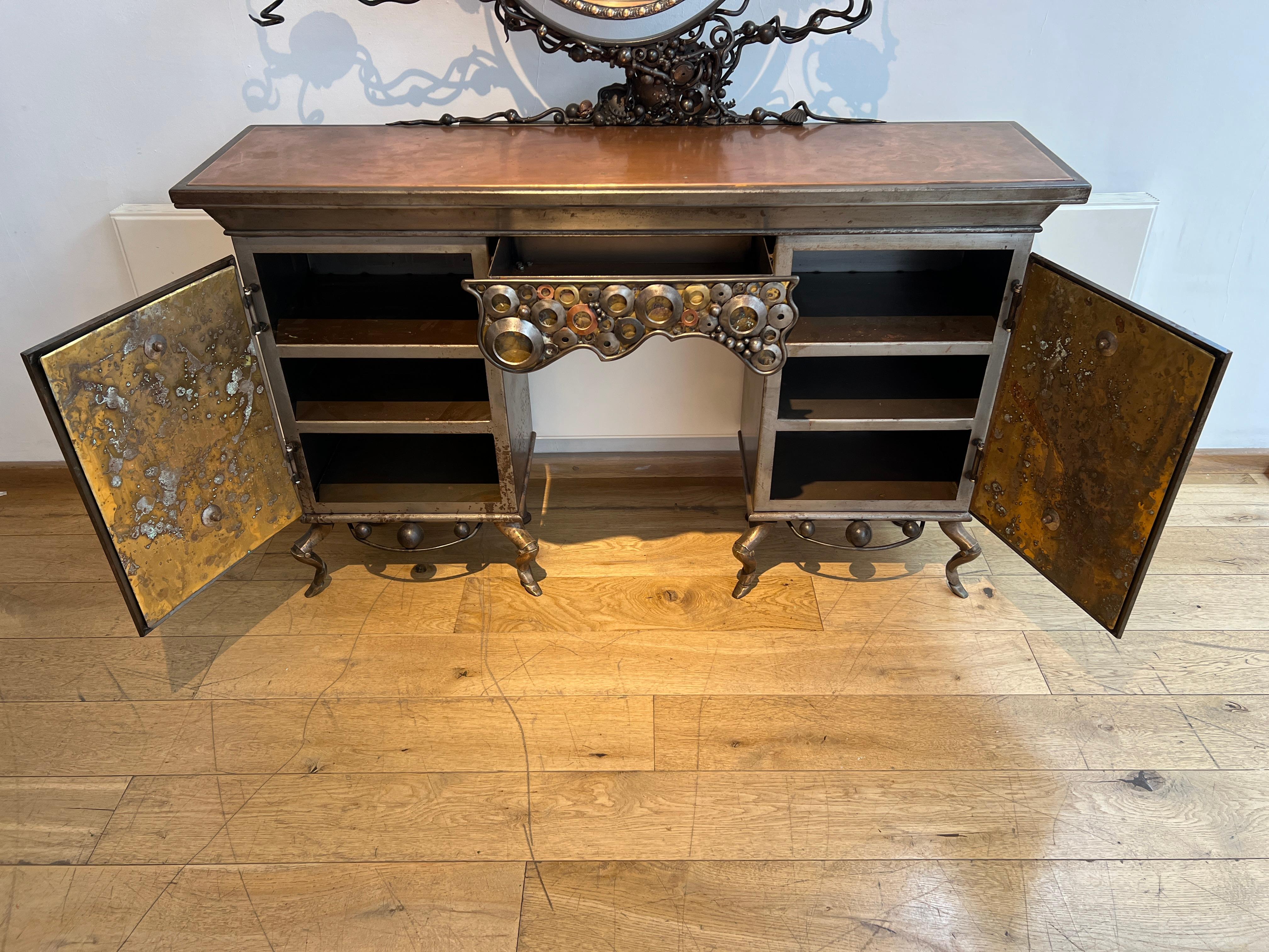 Metal Dressing Table by Mark Brazier-Jones, 1989