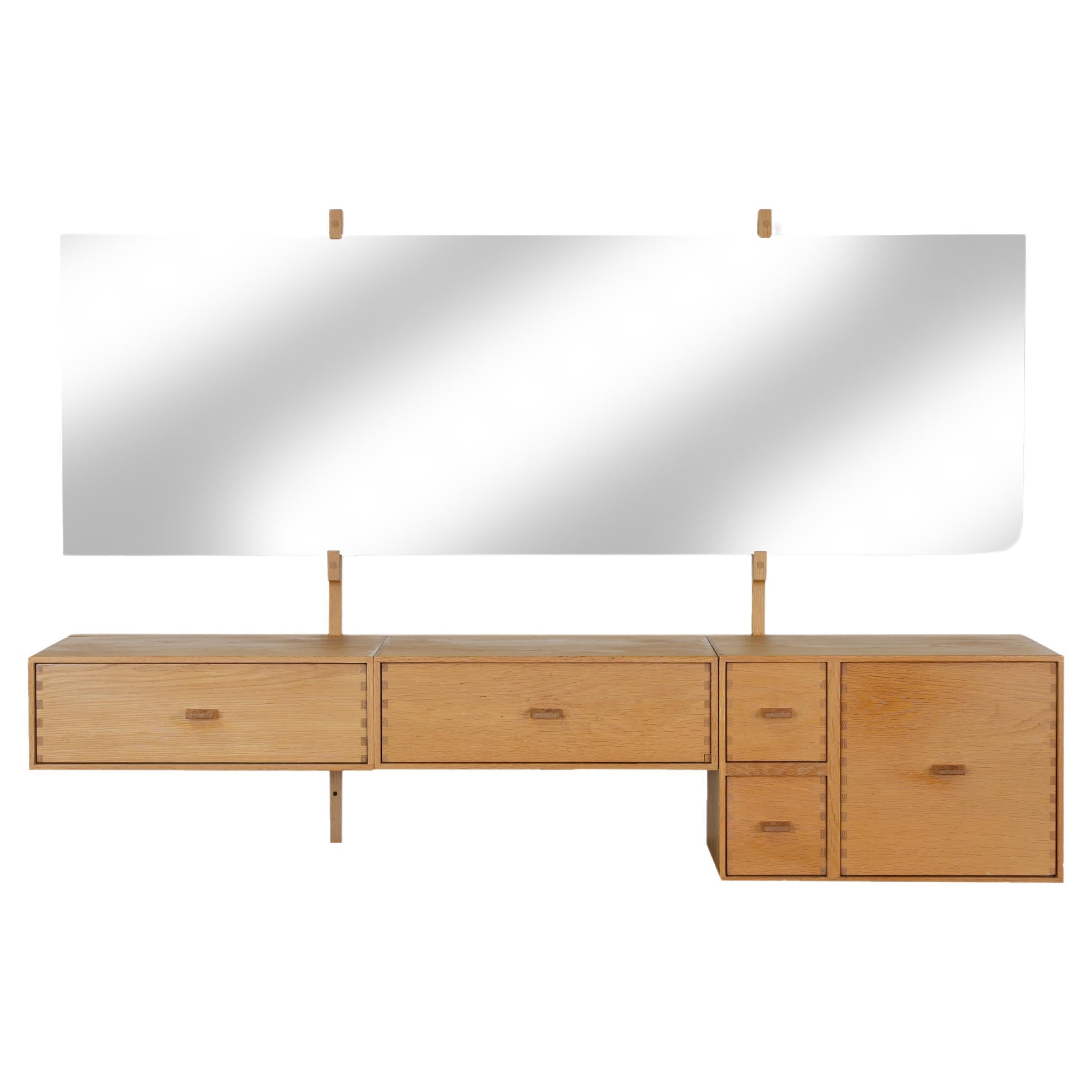 Dressing Table by Uno and Östen Kristiansson for Luxus Oak, Sweden 1960ies For Sale