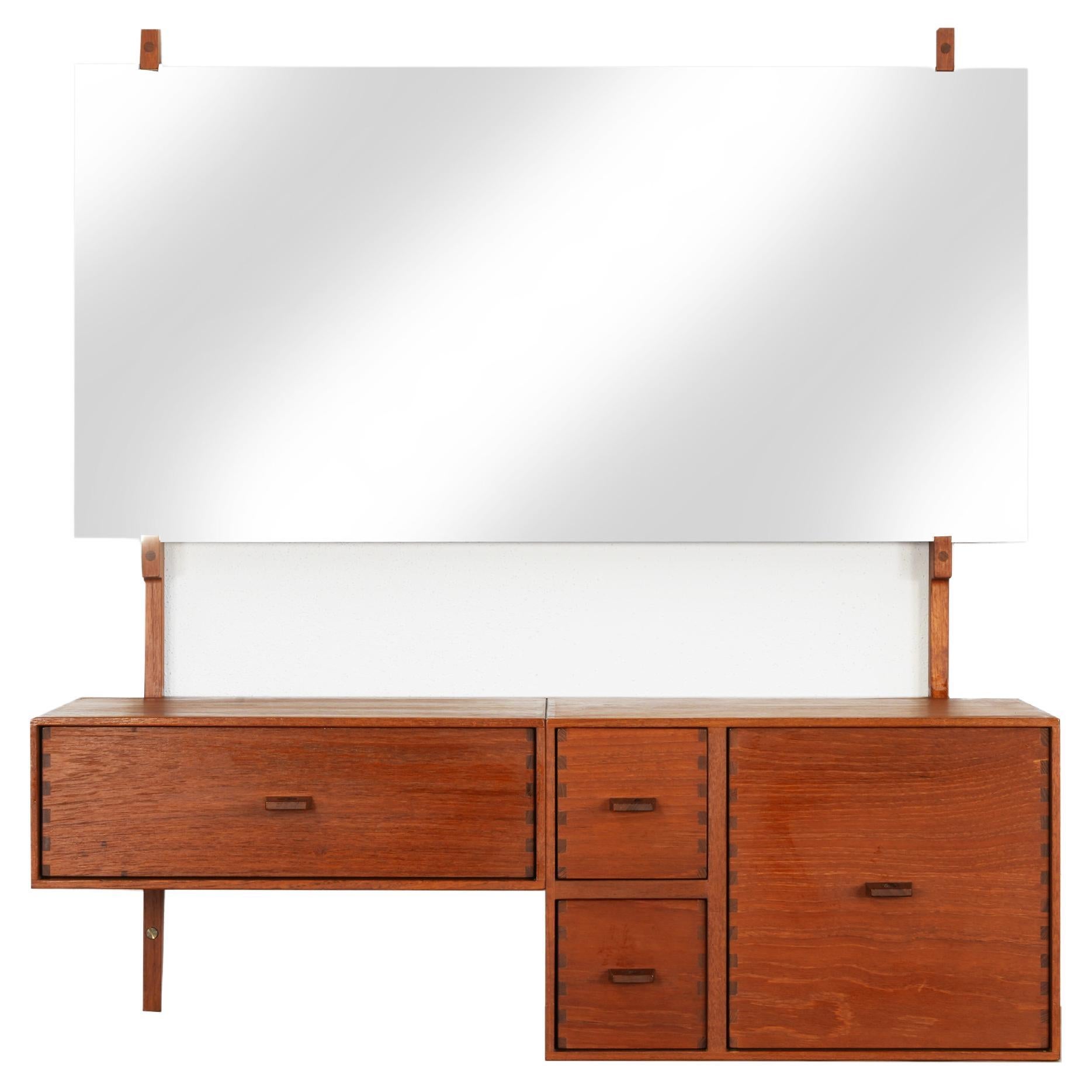 Dressing Table by Uno and Östen Kristiansson for Luxus Teak, Sweden 1960ies For Sale